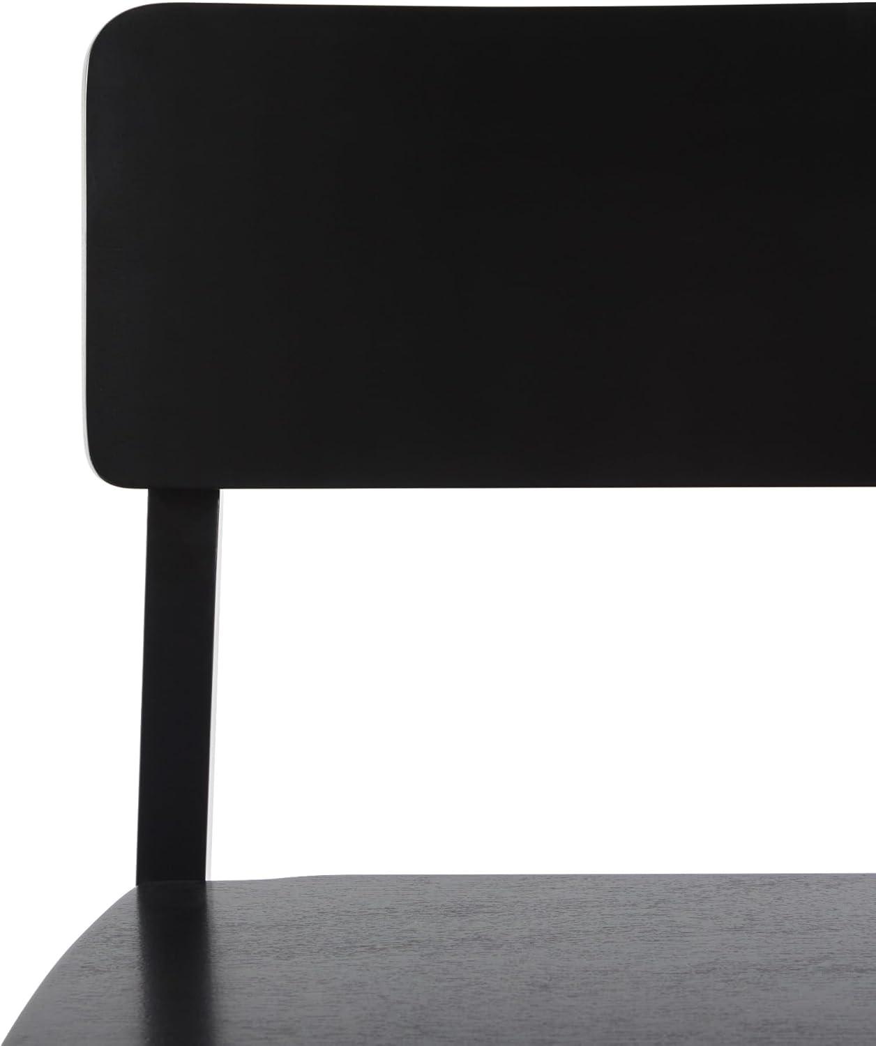 imageWalker Edison 2Piece Minimalist Solid Wood Counter Stool Set of 2 BlackBlack