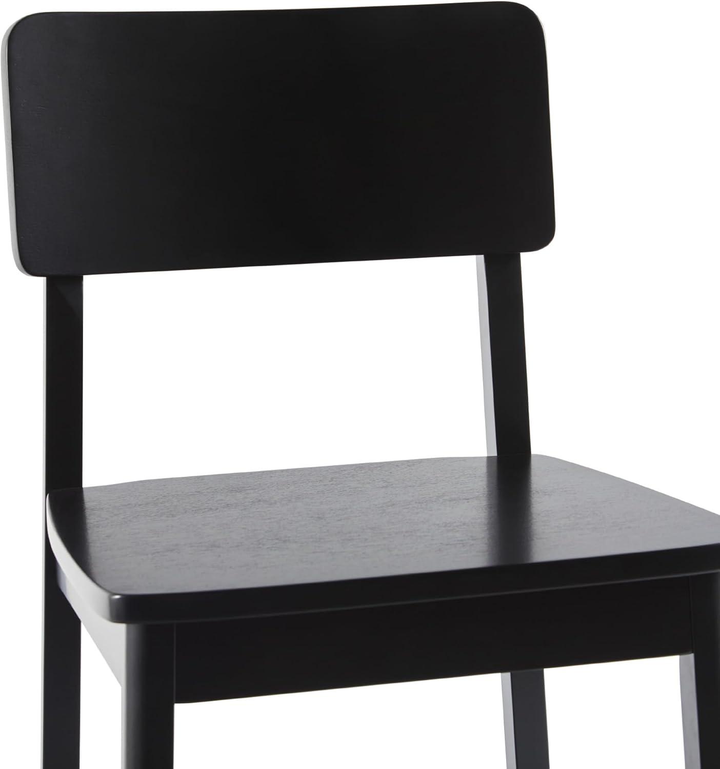imageWalker Edison 2Piece Minimalist Solid Wood Counter Stool Set of 2 BlackBlack