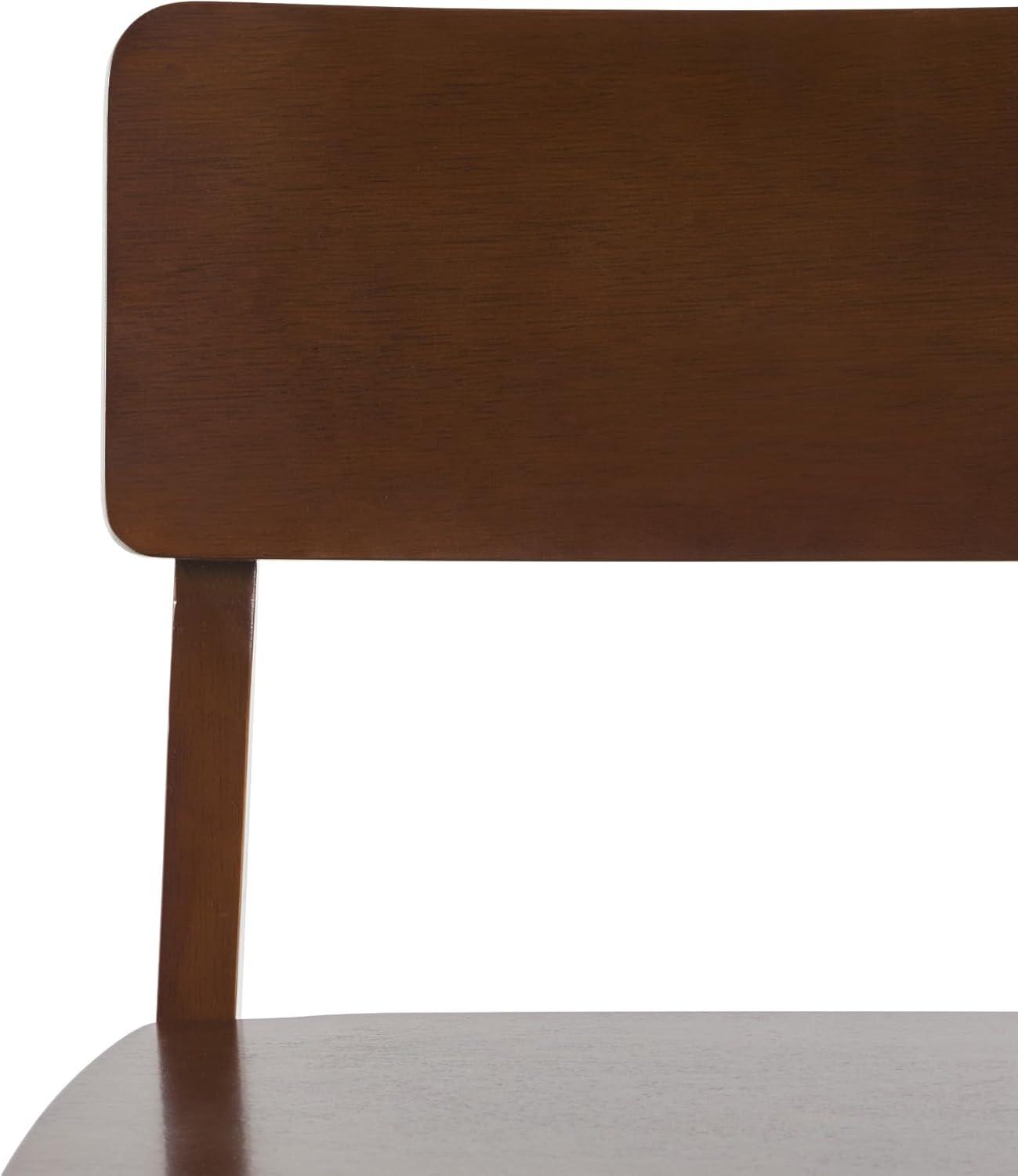 imageWalker Edison 2Piece Minimalist Solid Wood Counter Stool Set of 2 BlackWalnut