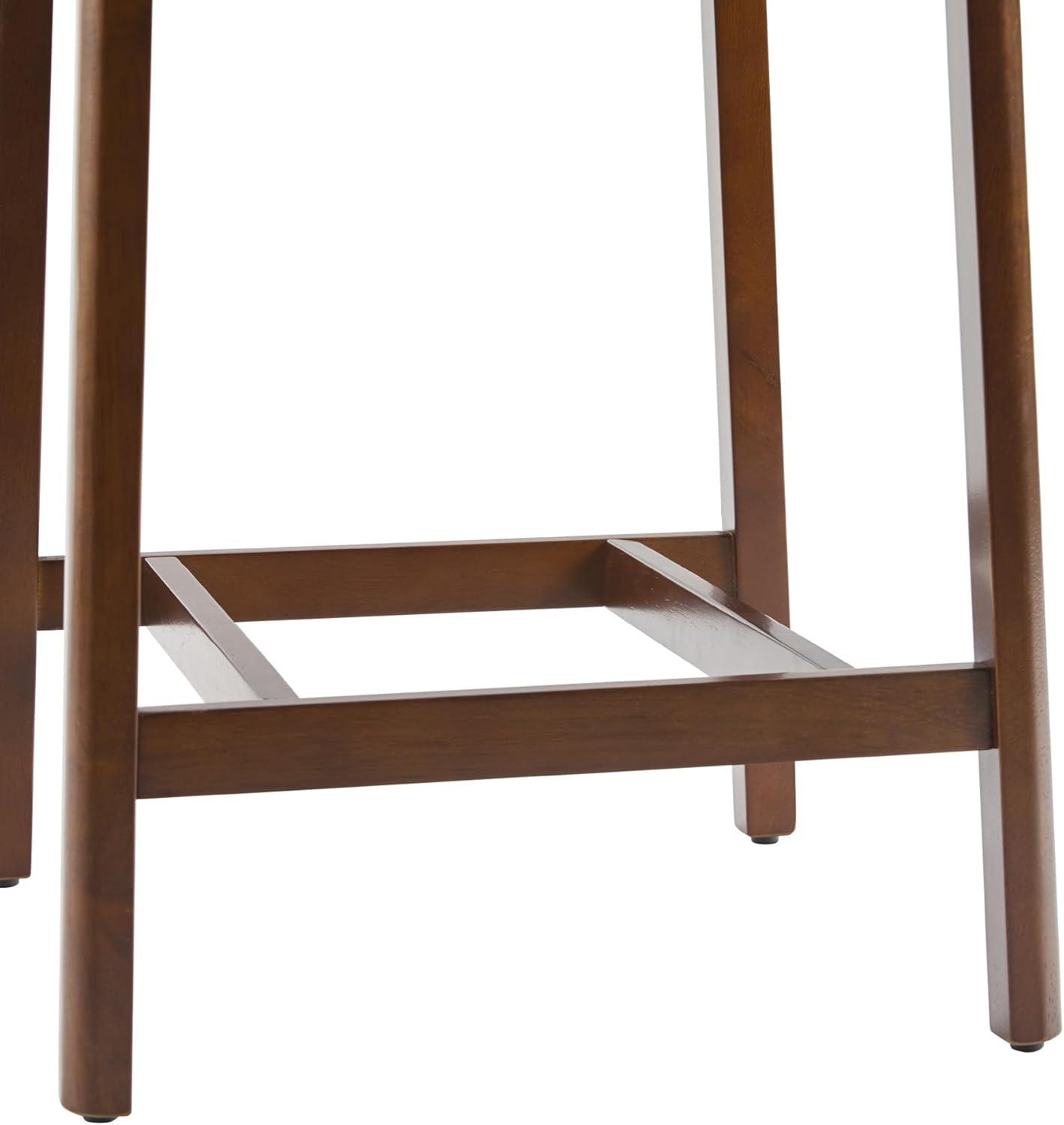 imageWalker Edison 2Piece Minimalist Solid Wood Counter Stool Set of 2 BlackWalnut