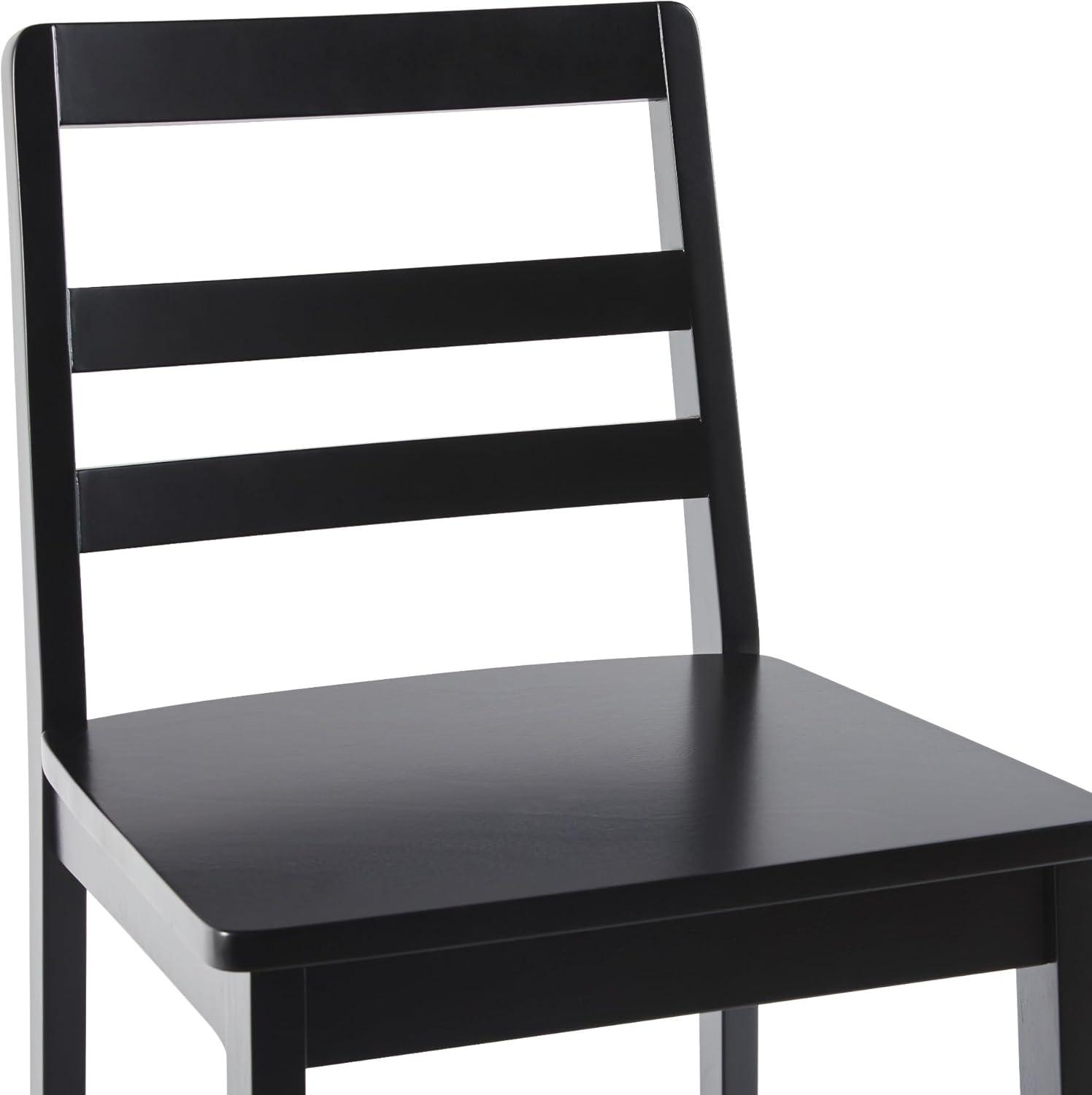 imageWalker Edison 2Piece Modern Solid Wood LadderBack Counter Stool Set of 2 WalnutBlack