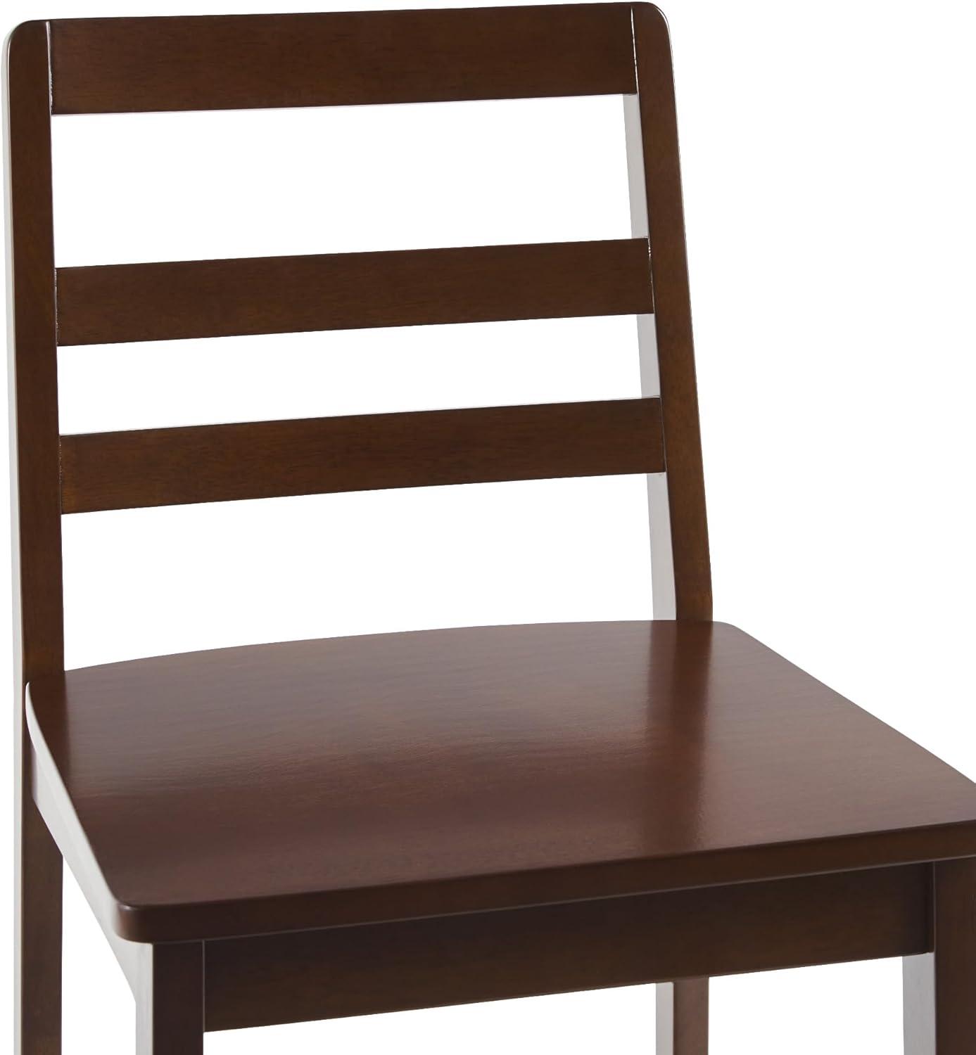 imageWalker Edison 2Piece Modern Solid Wood LadderBack Counter Stool Set of 2 WalnutWalnut