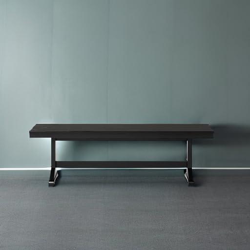 imageWalker Edison 3 Person Modern Farmhouse Wood Armless Kitchen Table Set Dining Chairs 60 Inch BlackBlack