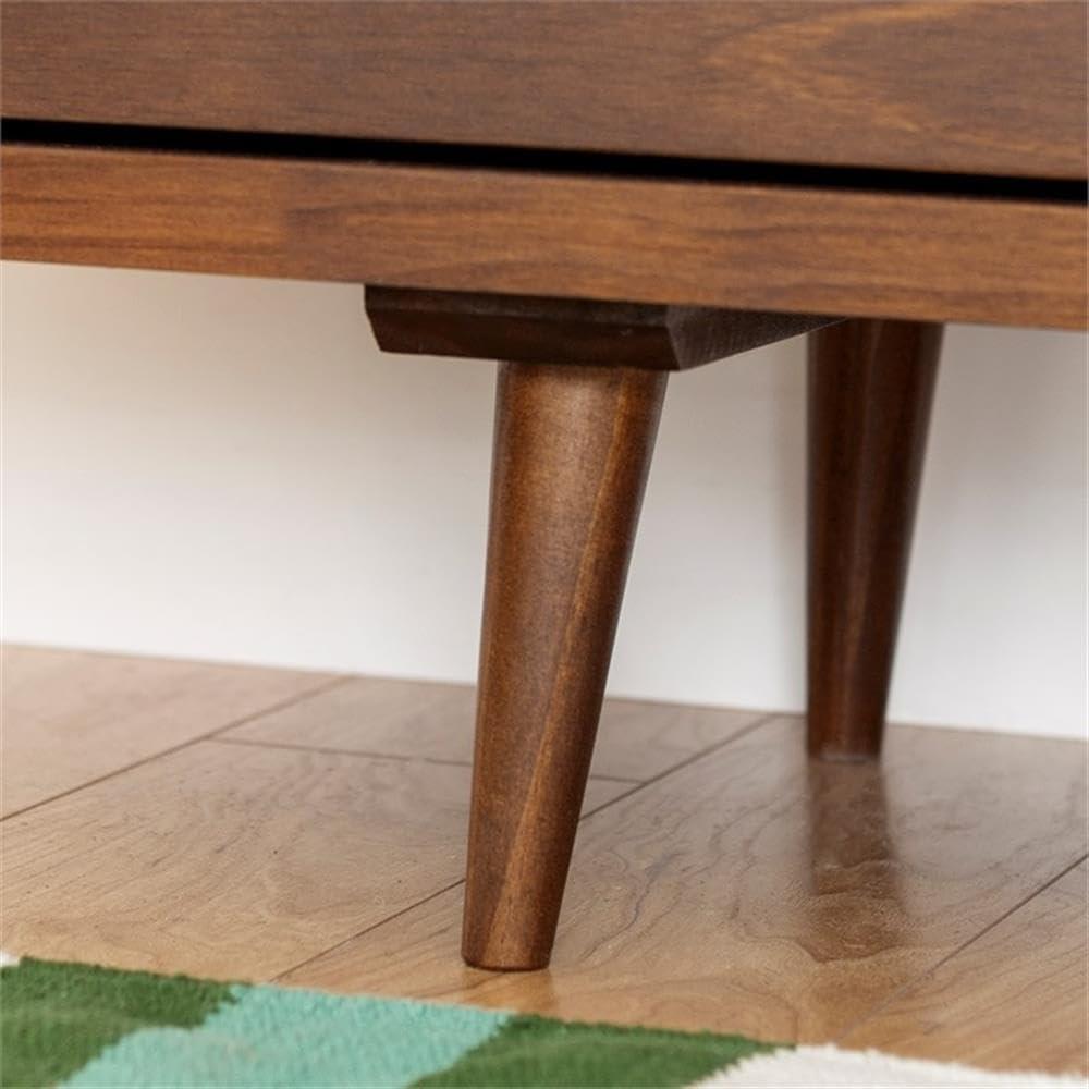 imageWalker Edison 3Drawer Mid Century Modern Wood TV Stand for TVs up to 65quot Flat Screen Cabinet Door Living Room Storage Entertainment Center 58 Inch CaramelWalnut