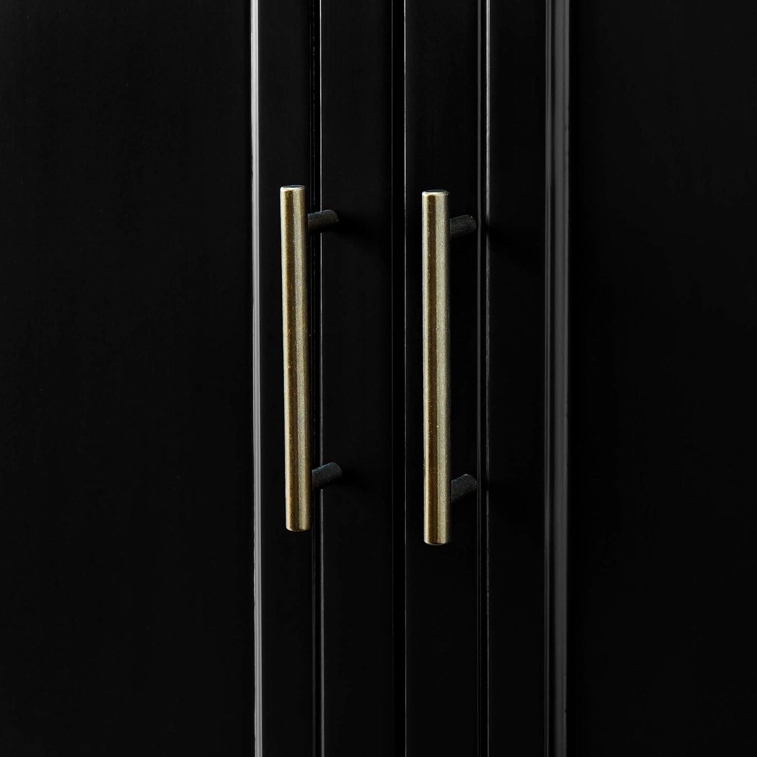 imageWalker Edison 4Door Tiered ModernSideboardBuffet Stand for Storage 62 BlackBlack