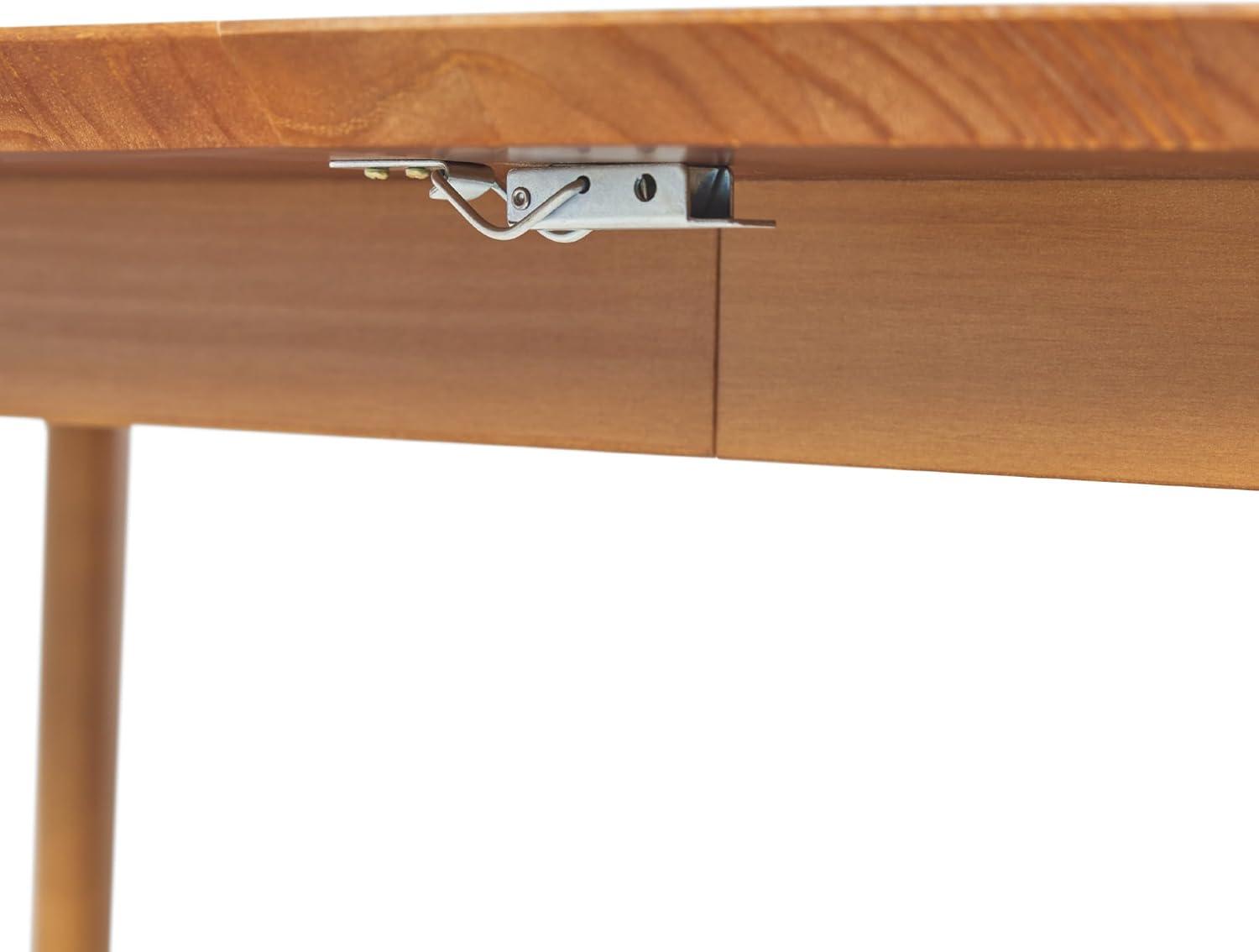 imageWalker Edison 6 Person MidCentury Modern Solid Wood Oval Extension Dining Table with Hairpin Legs and Removable Leaf CaramelCaramel