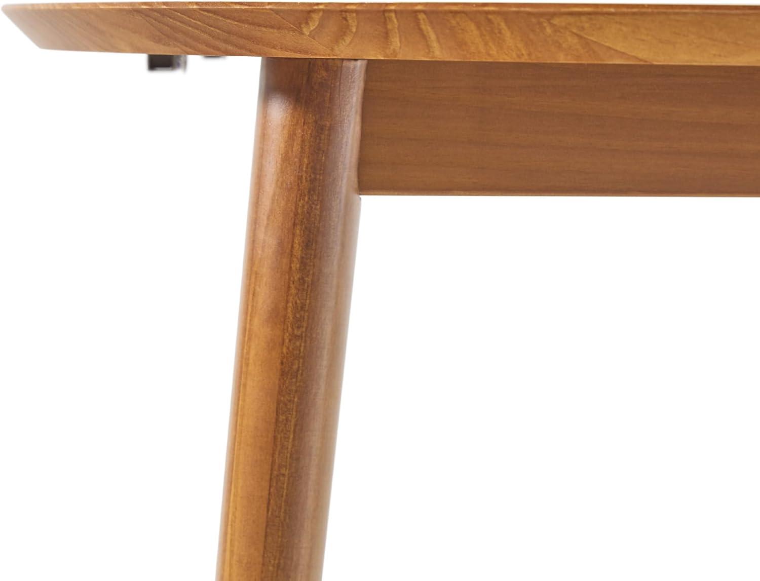 imageWalker Edison 6 Person MidCentury Modern Solid Wood Oval Extension Dining Table with Hairpin Legs and Removable Leaf CaramelCaramel