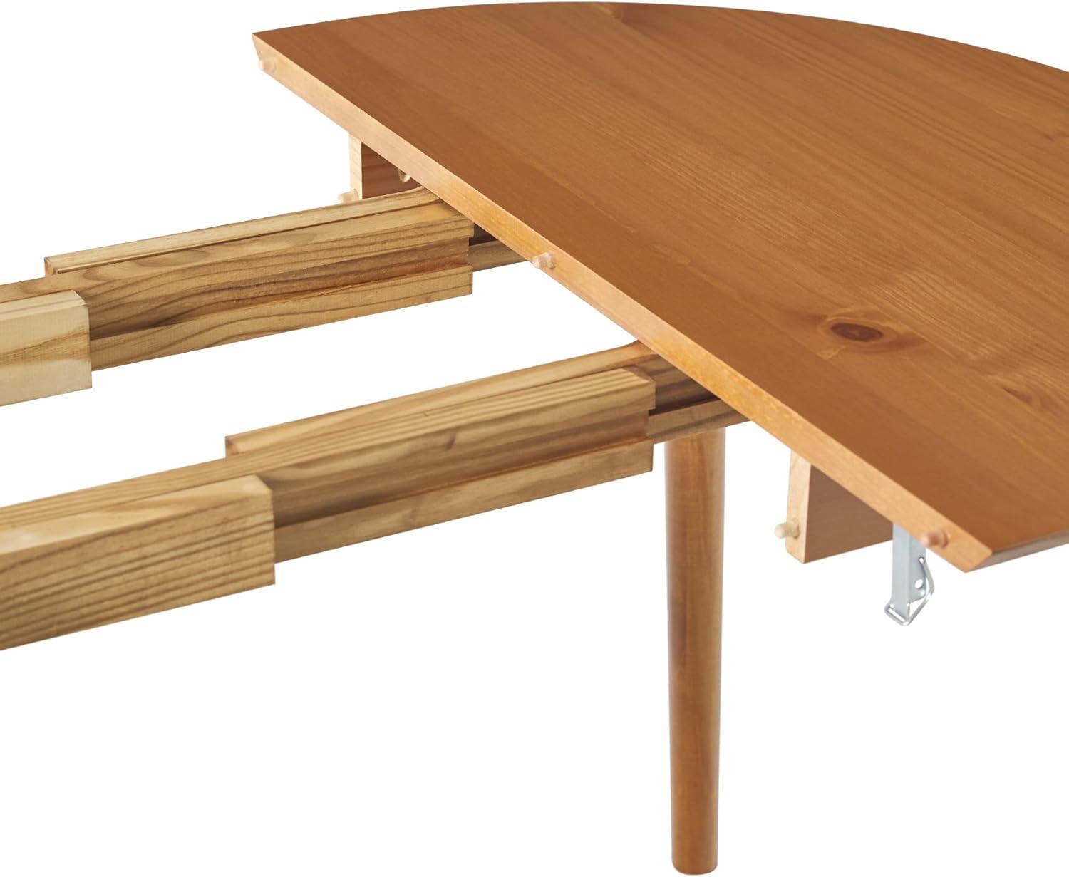 imageWalker Edison 6 Person MidCentury Modern Solid Wood Oval Extension Dining Table with Hairpin Legs and Removable Leaf CaramelCaramel