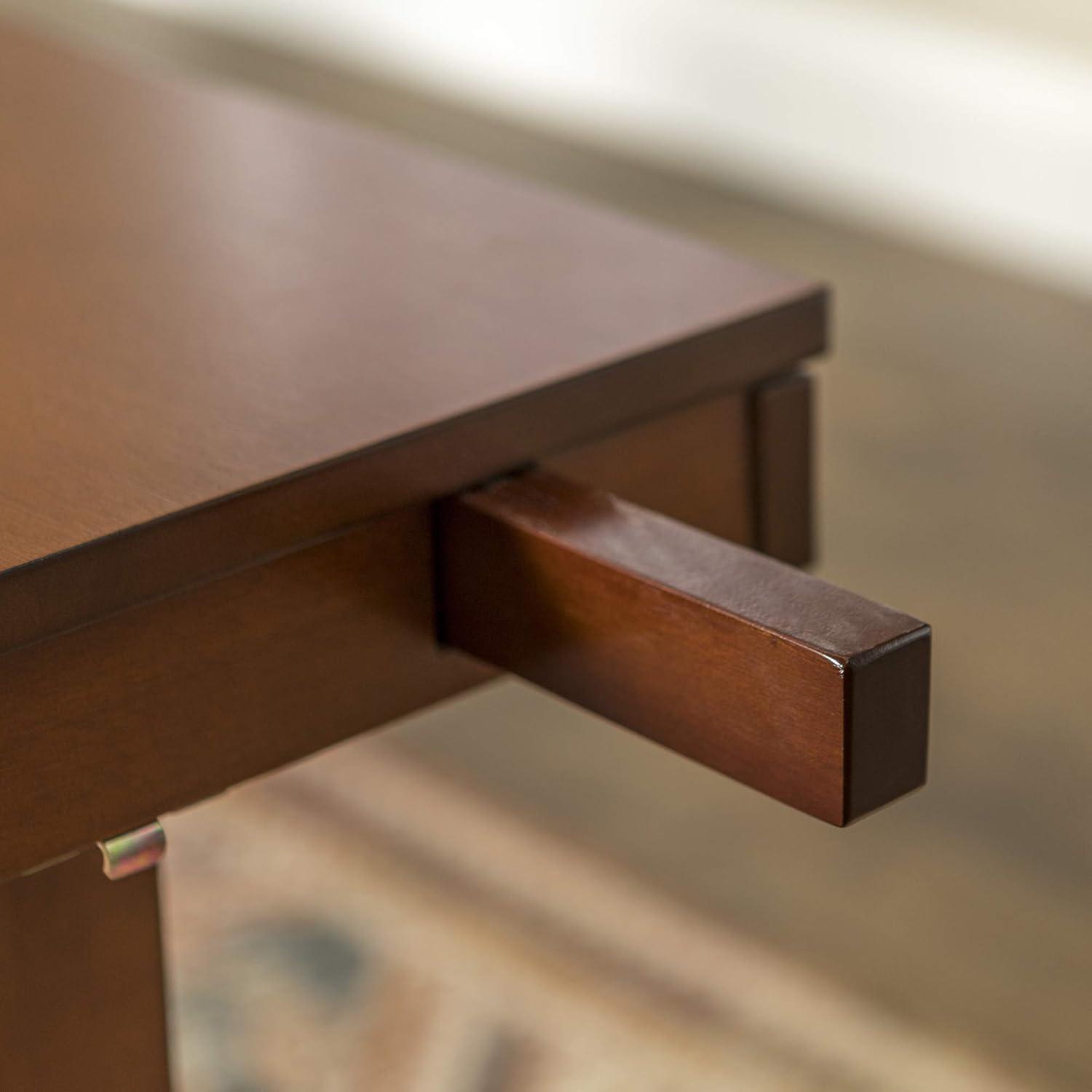 imageWalker Edison 68quot Drop Leaf Trestle Wood Dining Table in Dark OakDining Table