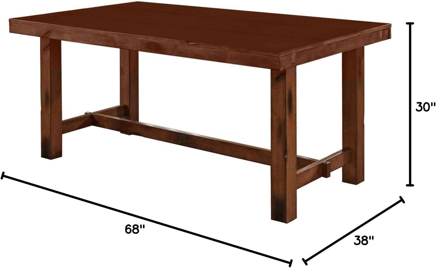 imageWalker Edison 68quot Drop Leaf Trestle Wood Dining Table in Dark OakDining Table