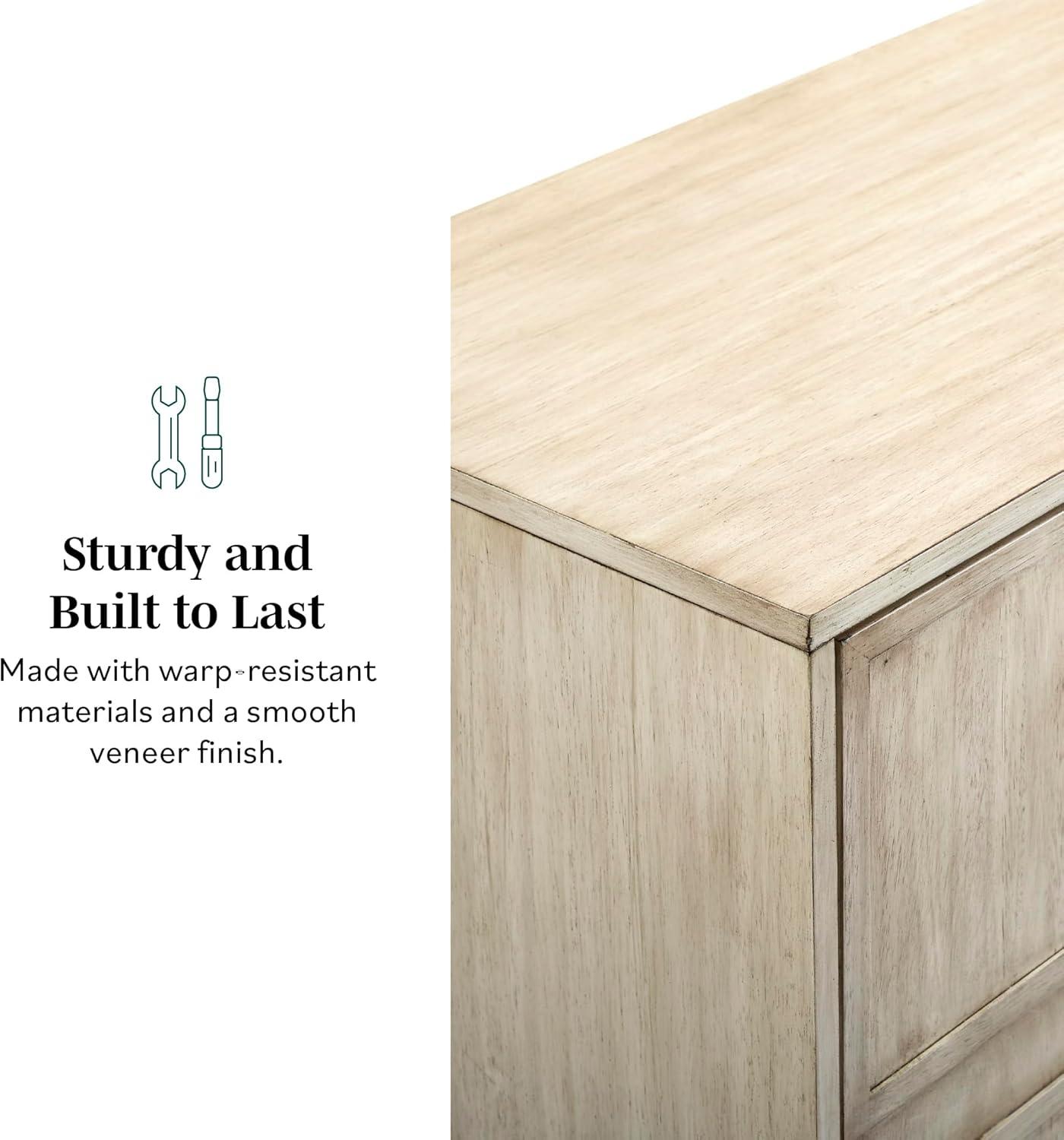 imageWalker Edison Alden Versatile 4 Door FramedStorageSideboard 62 Inch BirchBirch