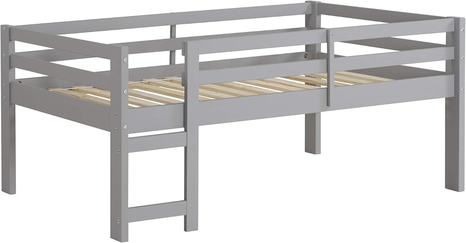imageWalker Edison Alexander Classic Solid Wood Stackable Jr Twin over Twin Bunk Bed Twin over Twin GreyGrey