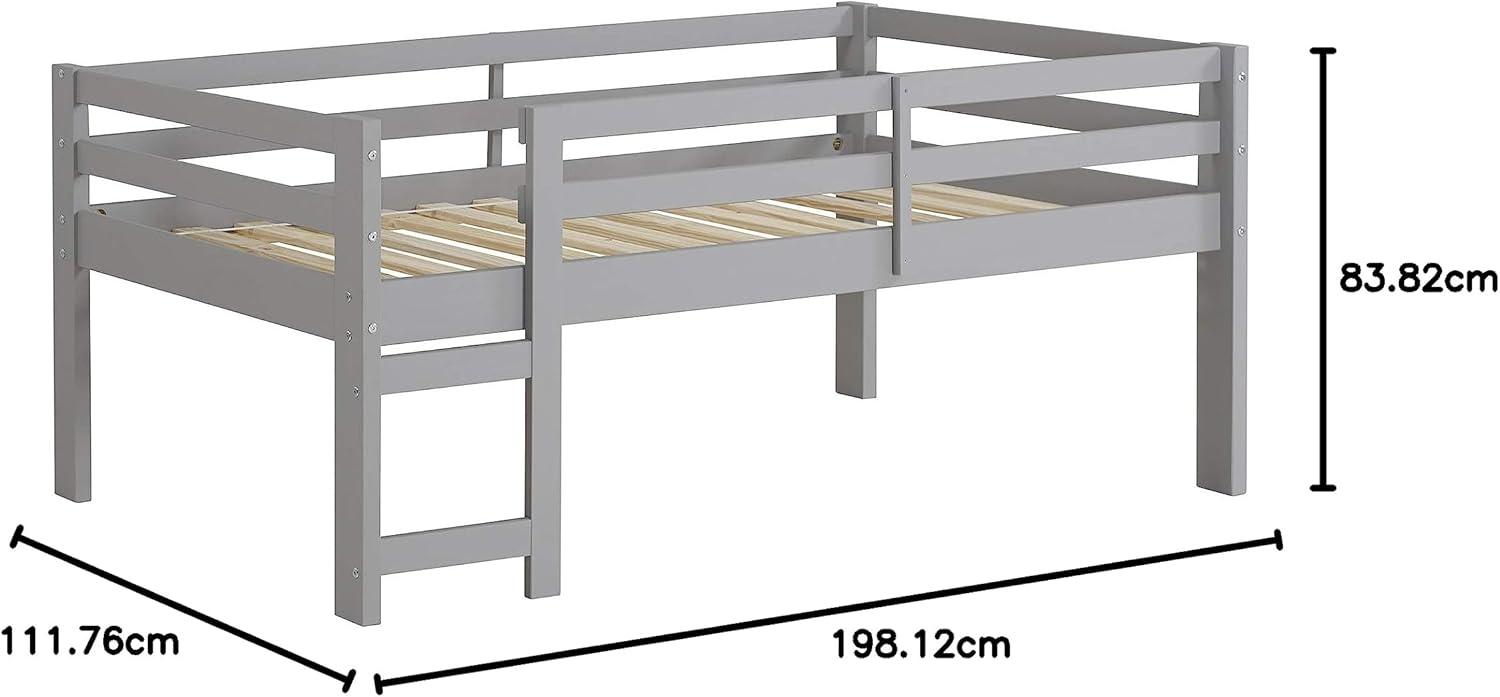 imageWalker Edison Alexander Classic Solid Wood Stackable Jr Twin over Twin Bunk Bed Twin over Twin GreyGrey