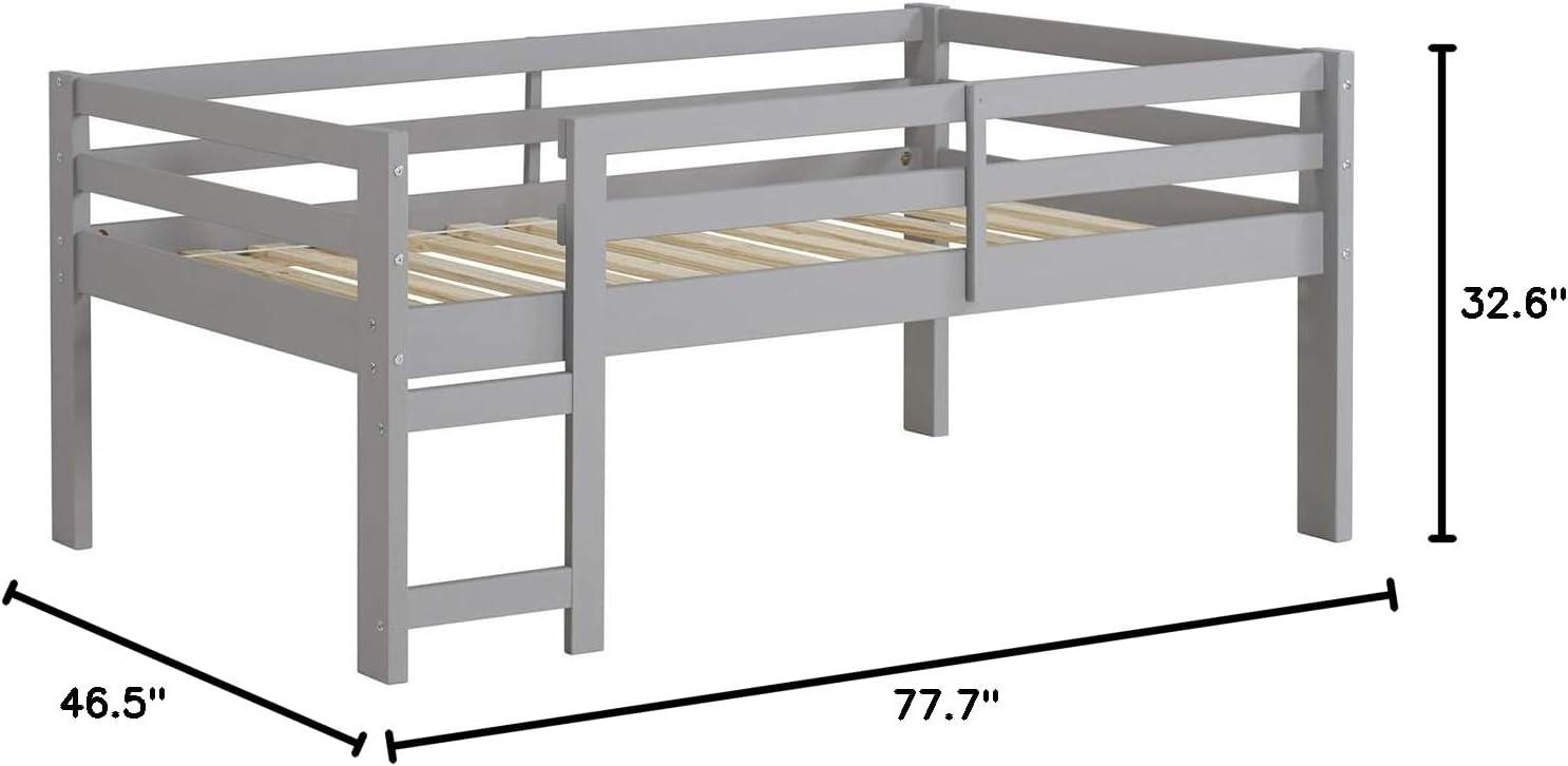 imageWalker Edison Alexander Classic Solid Wood Stackable Jr Twin over Twin Bunk Bed Twin over Twin GreyGrey