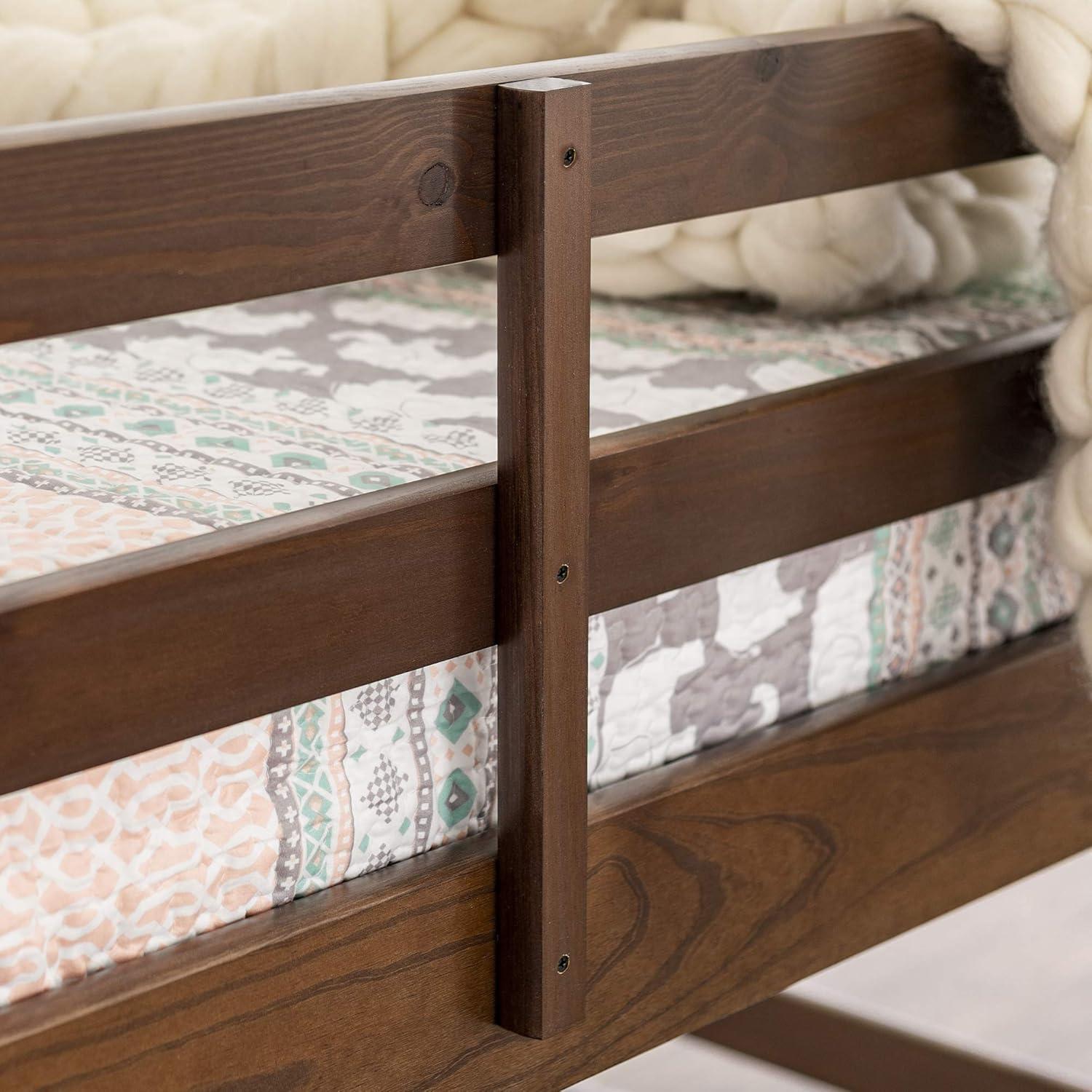 imageWalker Edison Alexander Classic Solid Wood Stackable Jr Twin over Twin Bunk Bed Twin over Twin GreyWalnut