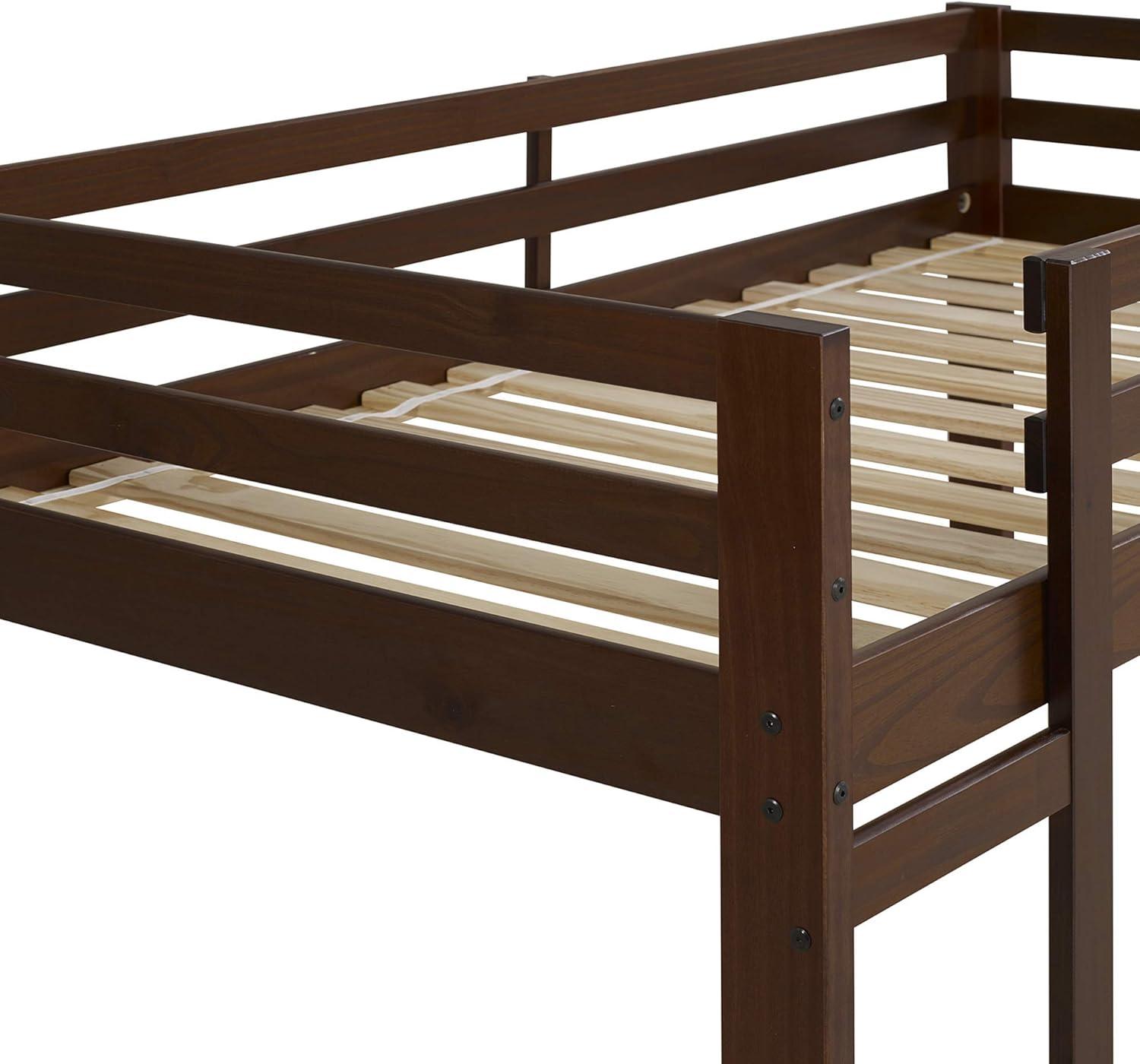 imageWalker Edison Alexander Classic Solid Wood Stackable Jr Twin over Twin Bunk Bed Twin over Twin GreyWalnut