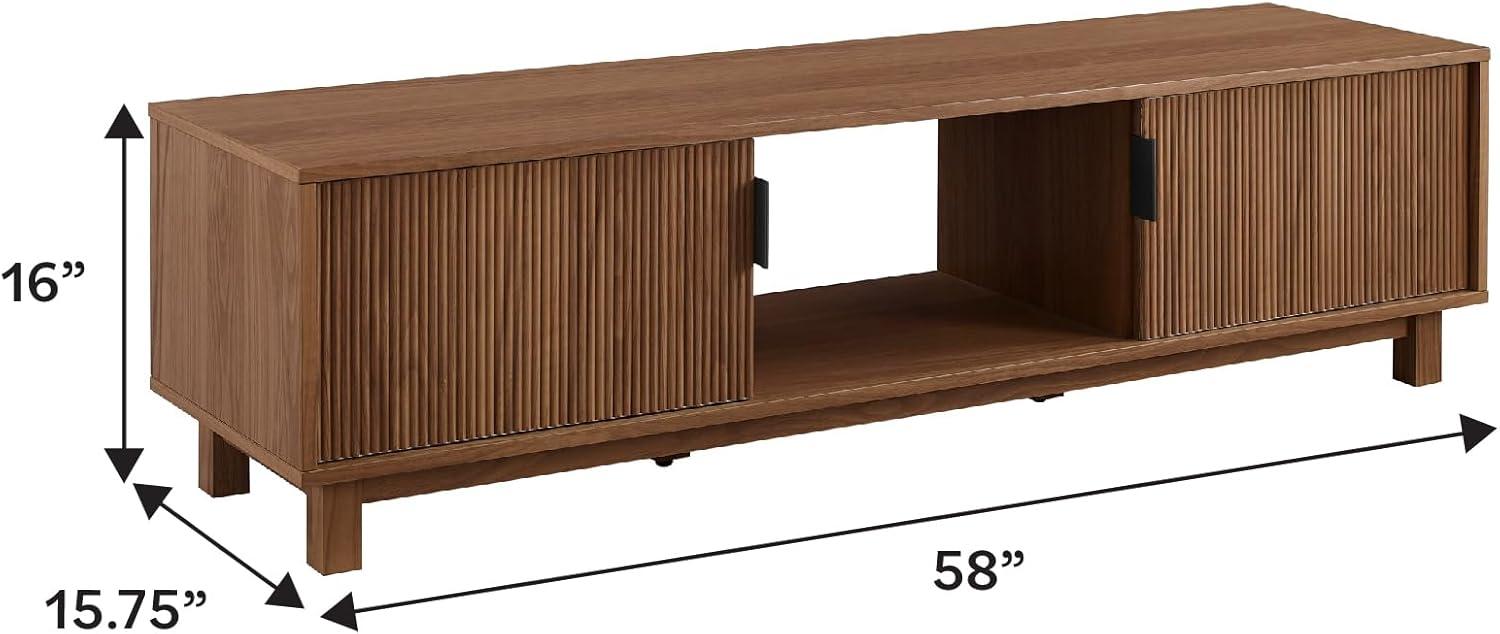 imageWalker Edison Arundo Fluted TV Stand for TVs up to 65 Inches 58quot TV Stand MochaMocha