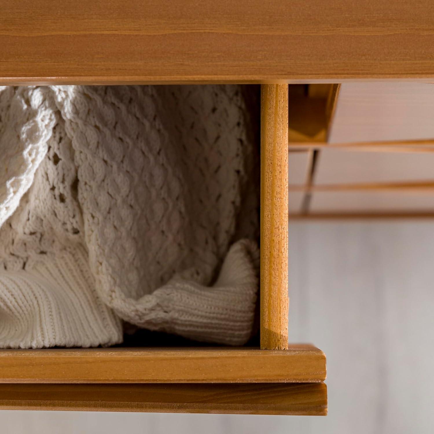 imageWalker Edison Atticus MidCentury Modern Detailed 6Drawer Solid Wood Dresser 59 Inch WalnutCaramel