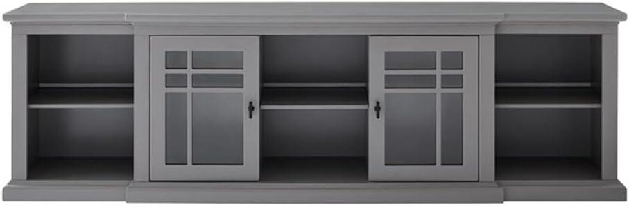 imageWalker Edison Bardot Classic GlassFront 2Door Storage Stand for TVs up to 88 Inches 80 Inch WhiteGrey