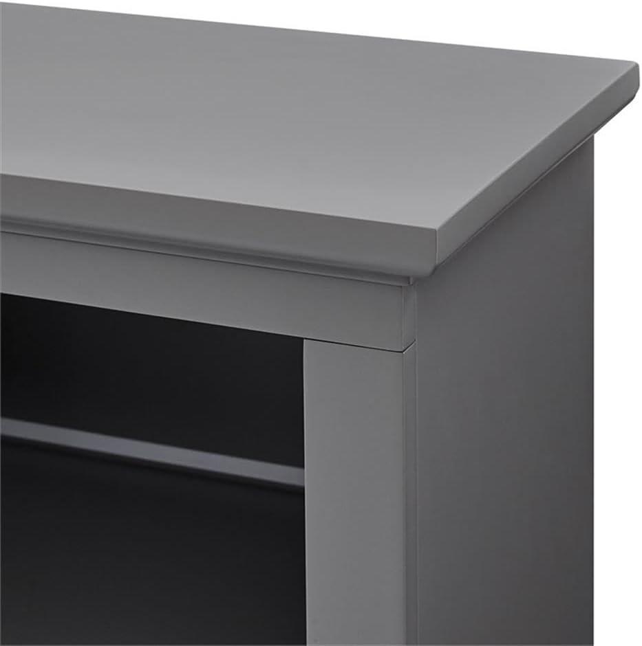 imageWalker Edison Bardot Classic GlassFront 2Door Storage Stand for TVs up to 88 Inches 80 Inch WhiteGrey