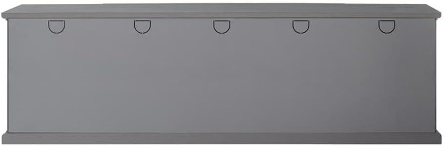 imageWalker Edison Bardot Classic GlassFront 2Door Storage Stand for TVs up to 88 Inches 80 Inch WhiteGrey