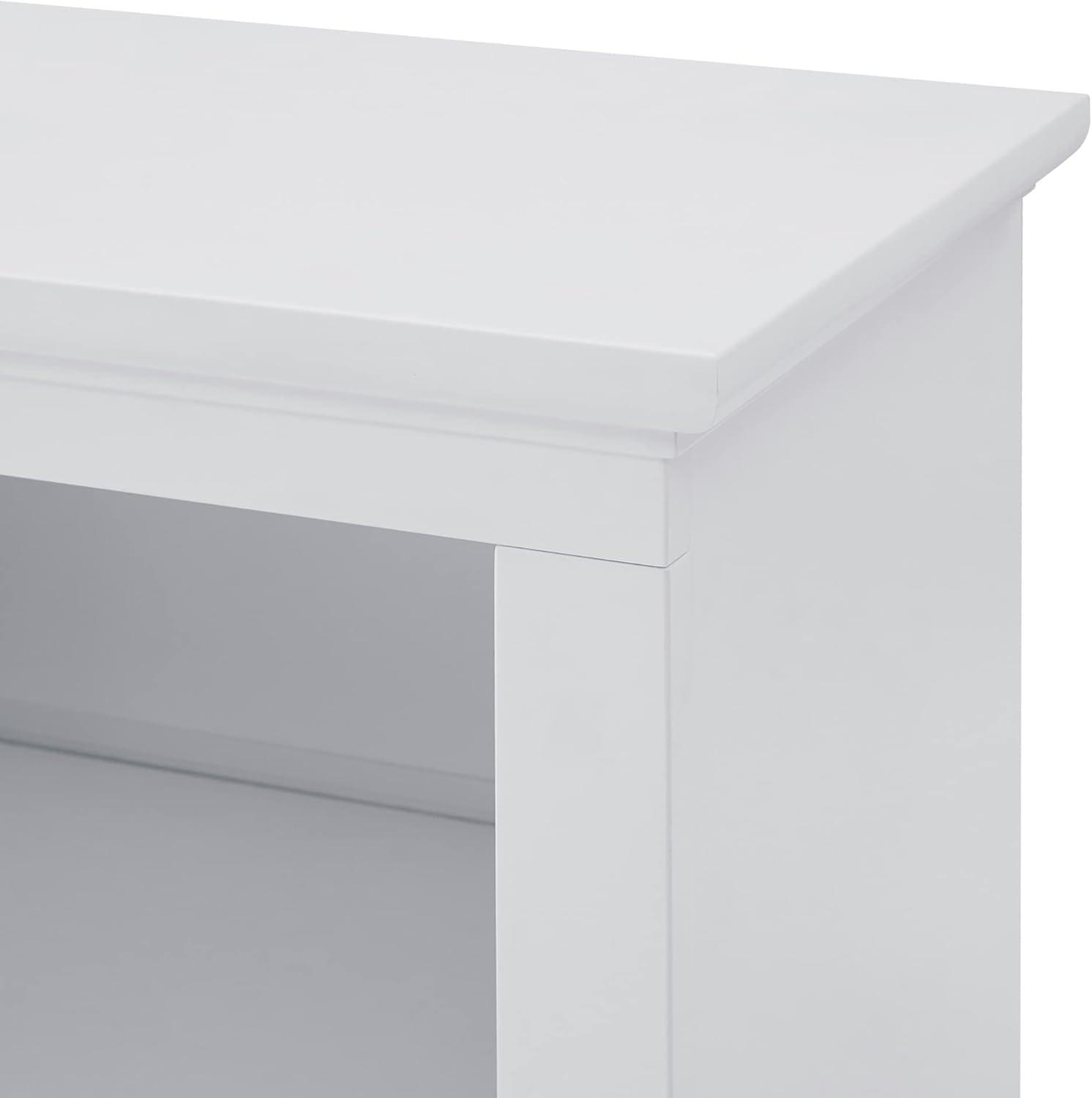 imageWalker Edison Bardot Classic GlassFront 2Door Storage Stand for TVs up to 88 Inches 80 Inch WhiteWhite