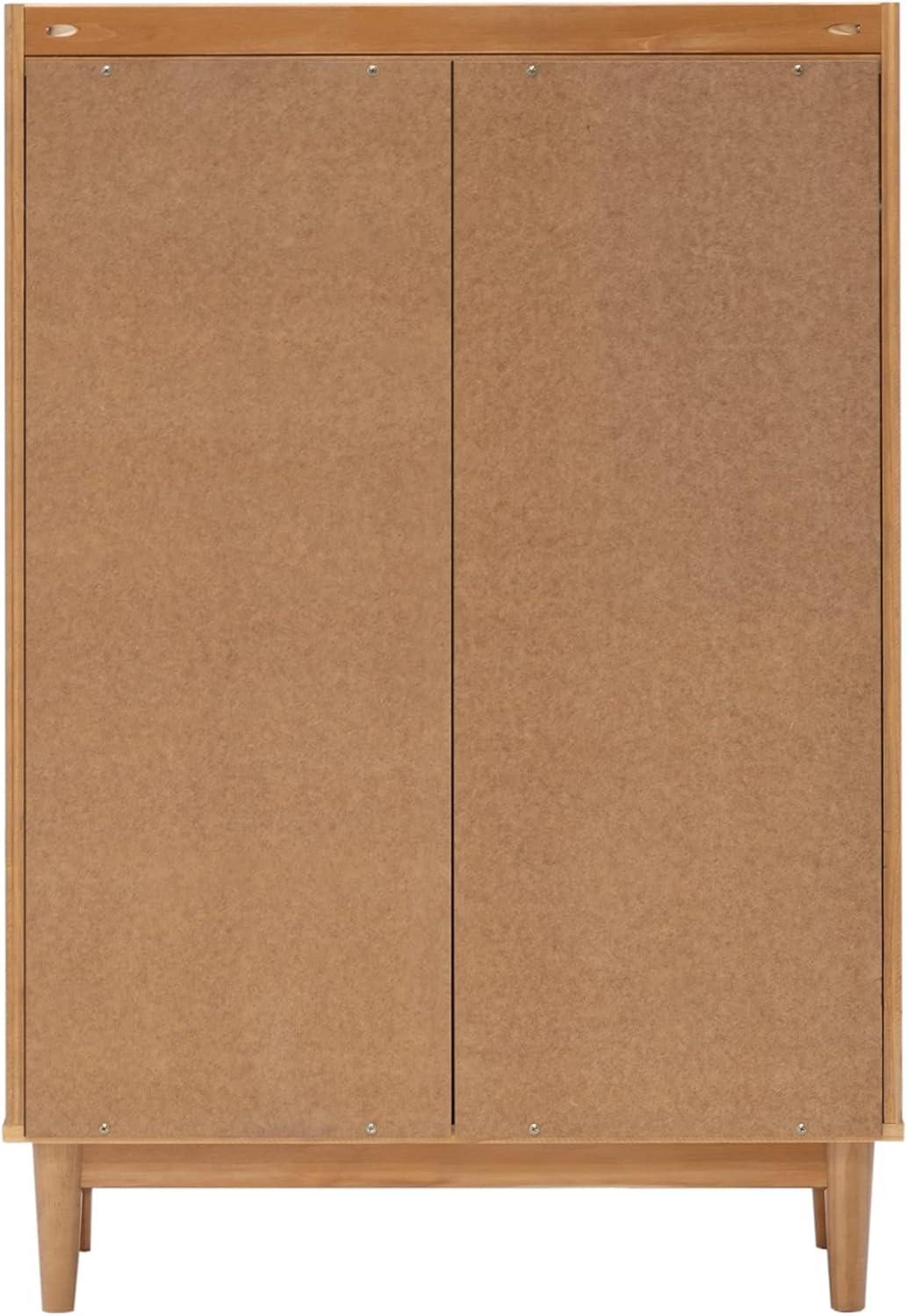 imageWalker Edison Blythe MidCentury Modern TrayTop Solid Wood 6Drawer Dresser 30 Inch CaramelCaramel