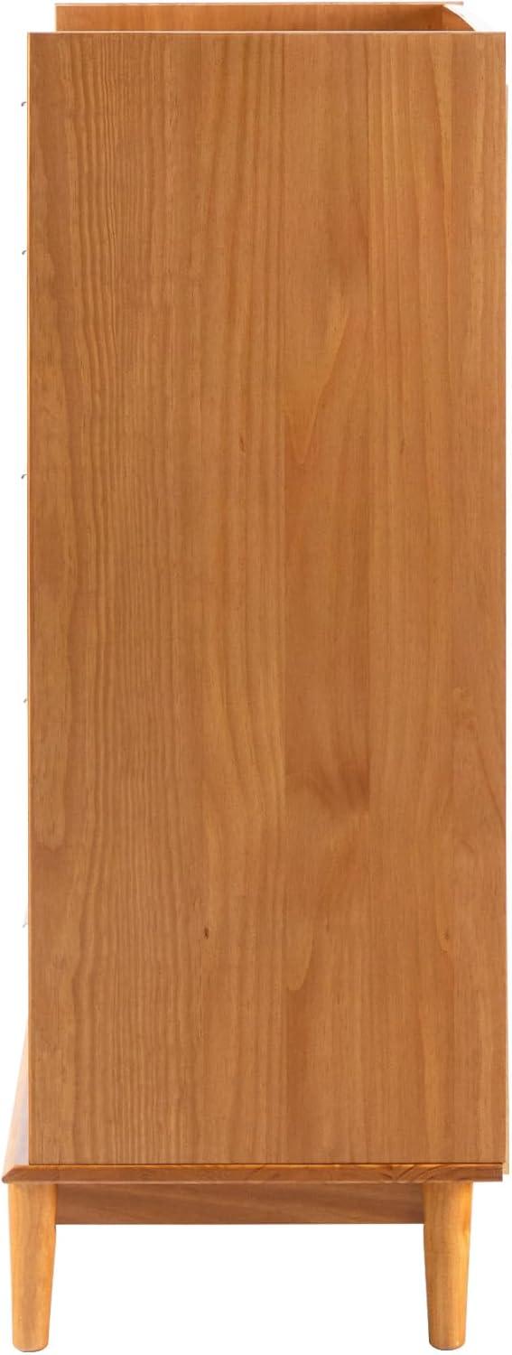 imageWalker Edison Blythe MidCentury Modern TrayTop Solid Wood 6Drawer Dresser 30 Inch CaramelCaramelt