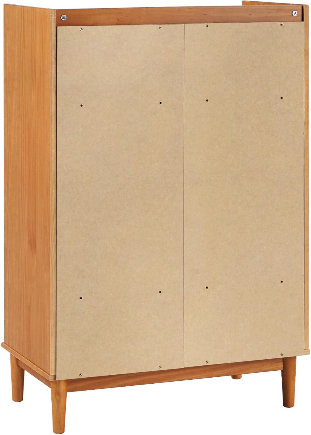 imageWalker Edison Blythe MidCentury Modern TrayTop Solid Wood 6Drawer Dresser 30 Inch CaramelCaramelt