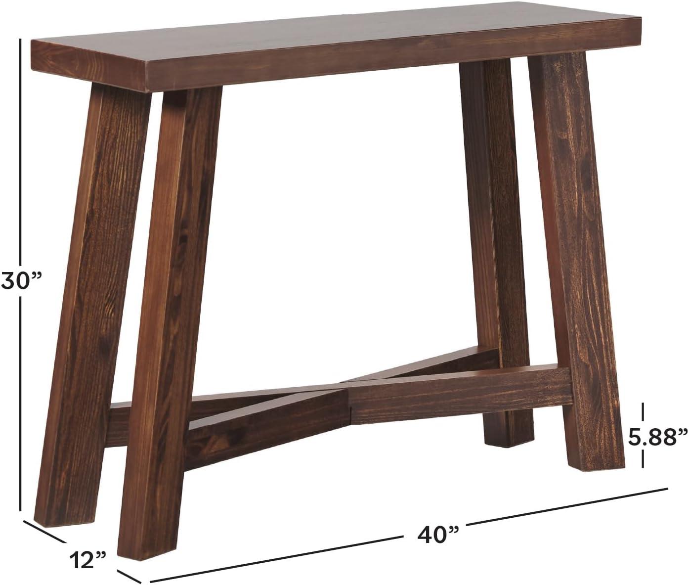 imageWalker Edison Colt Modern Farmhouse Solid Wood Entry Table 40 Inch EspressoMedium Brown