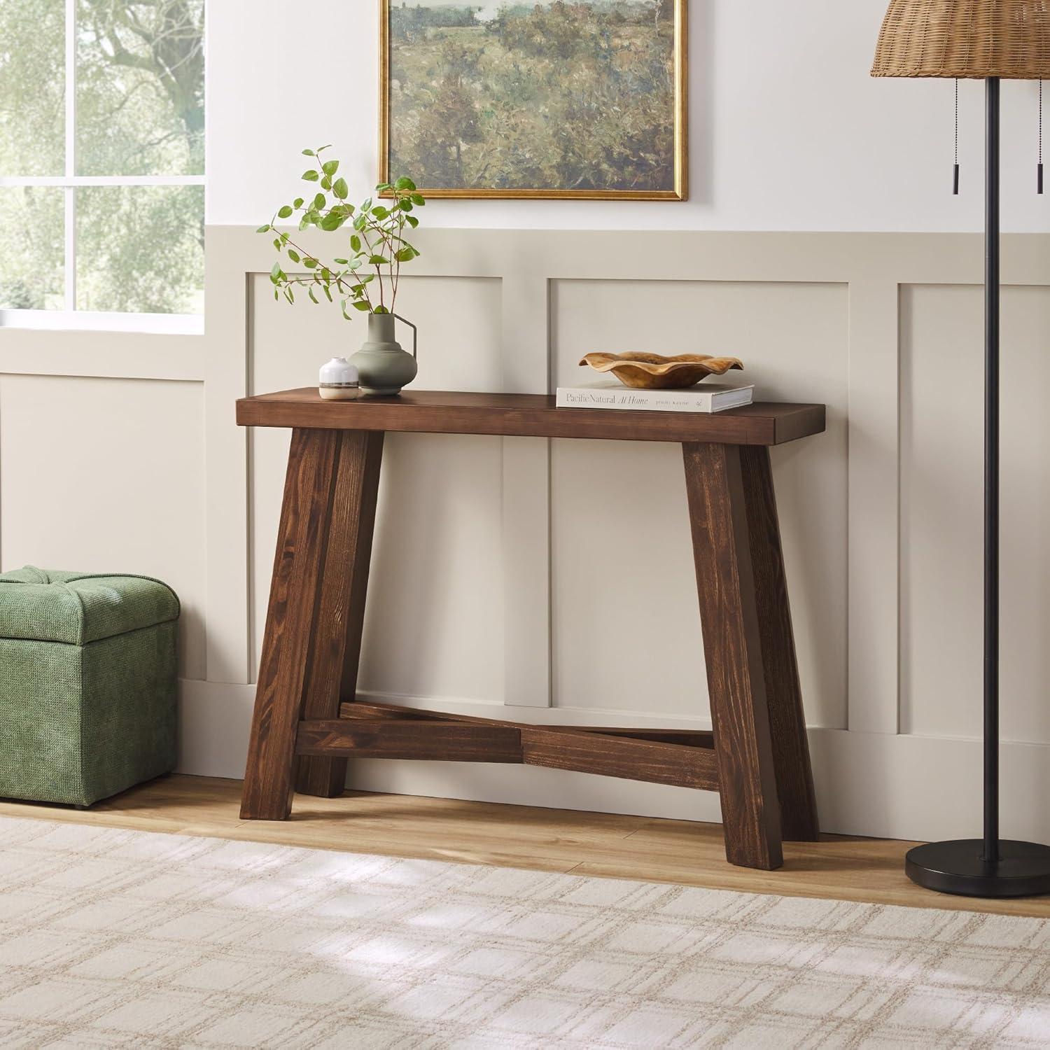 imageWalker Edison Colt Modern Farmhouse Solid Wood Entry Table 40 Inch EspressoMedium Brown