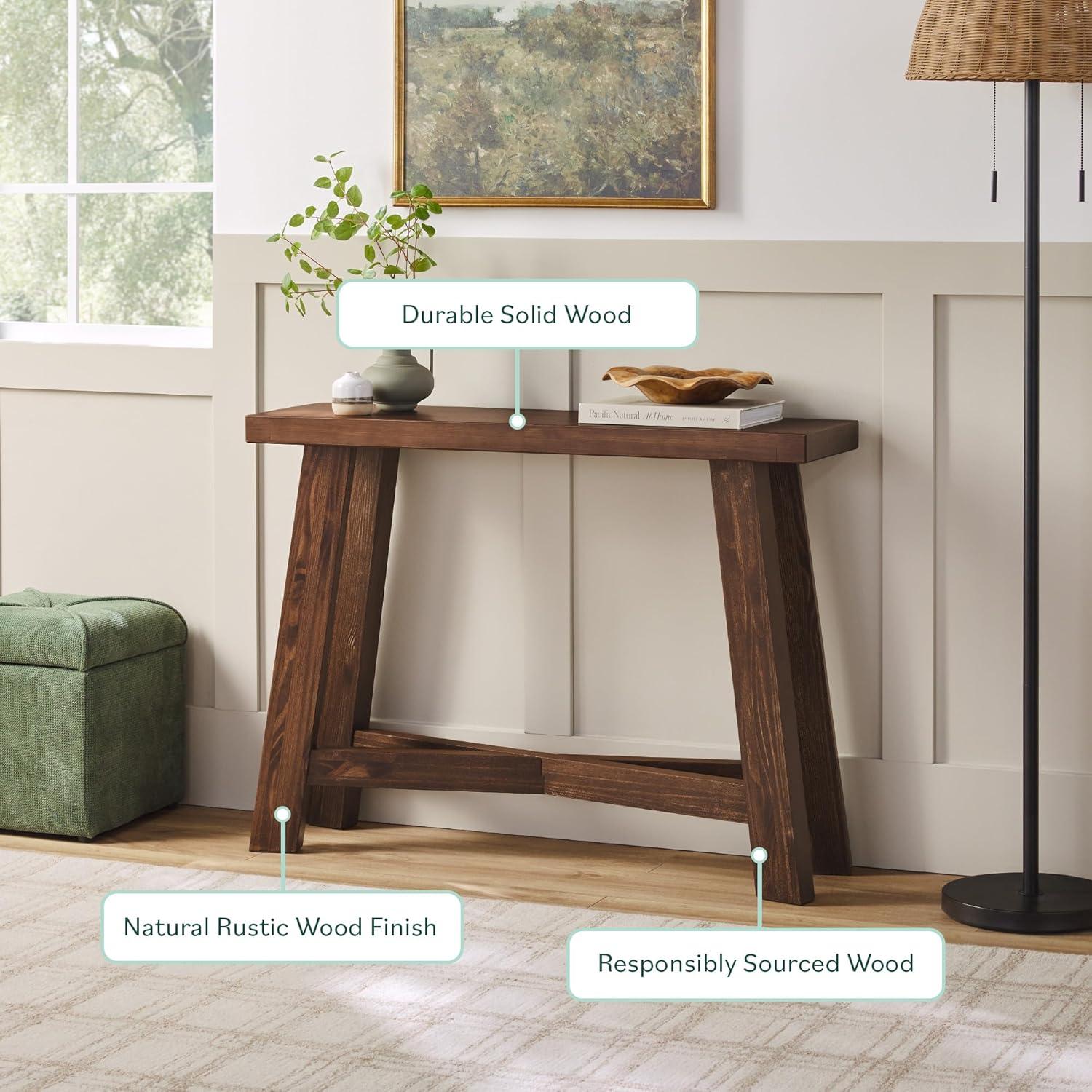 imageWalker Edison Colt Modern Farmhouse Solid Wood Entry Table 40 Inch EspressoMedium Brown