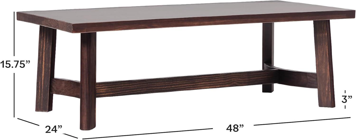 imageWalker Edison Colt Modern Farmhouse Solid Wood Round Coffee Table 36 Inch EspressoEspresso