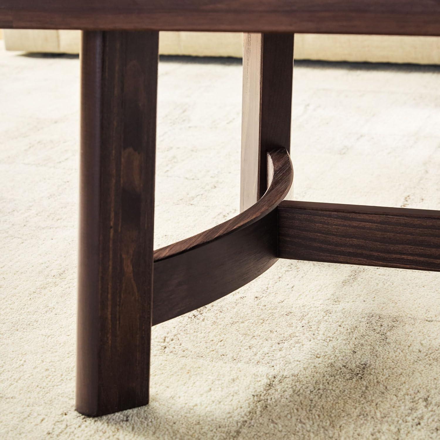 imageWalker Edison Colt Modern Farmhouse Solid Wood Round Coffee Table 36 Inch EspressoEspresso