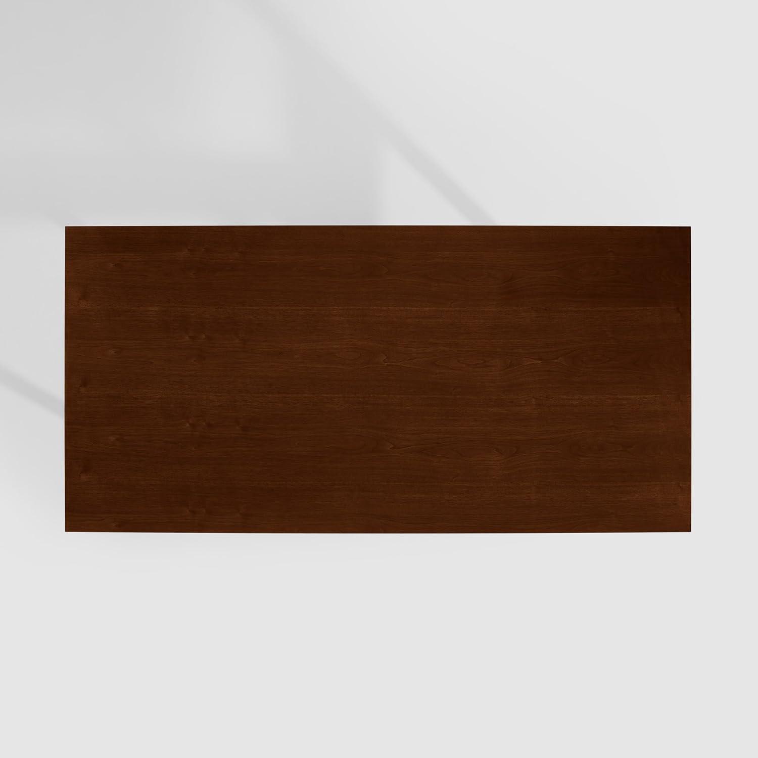 imageWalker Edison Connely Urban TrestleStyle Metal and Wood Dining Table 30 Inch Walnut Veneer