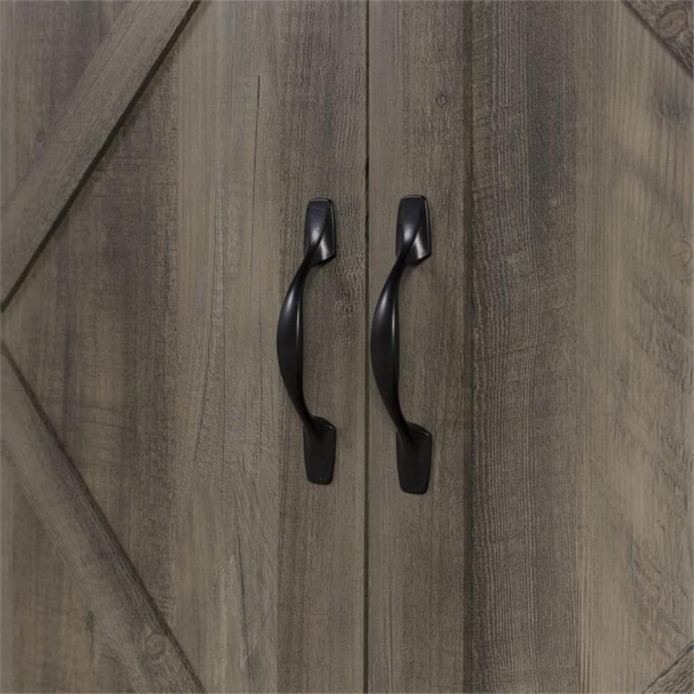 imageWalker Edison Corbin Modern Farmhouse Sliding X Barn Door TV Stand for TVs up to 80 Inches 70 Inch Reclaimed Barnwood and Brushed WhiteGrey Wash