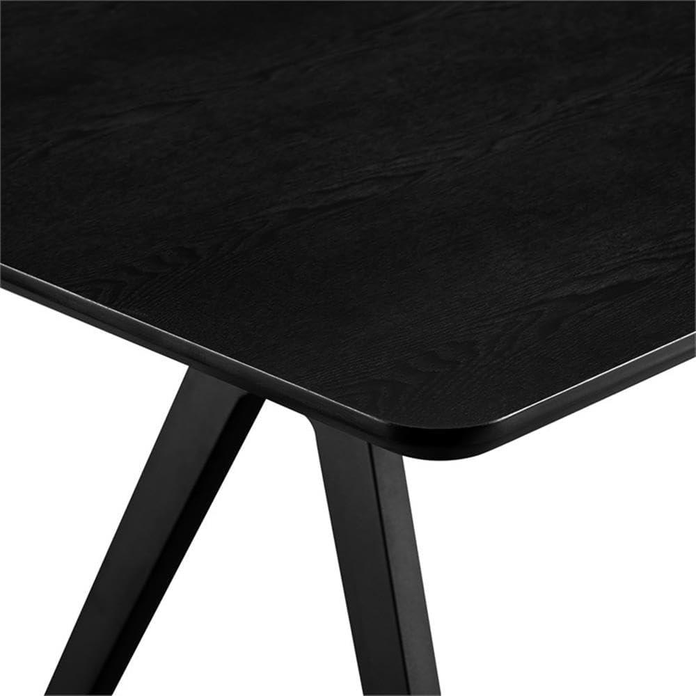 imageWalker Edison Dalt Modern Industrial Veneer and Metal Rectangular Dining Table 60 Inch Dark WalnutDark Walnut