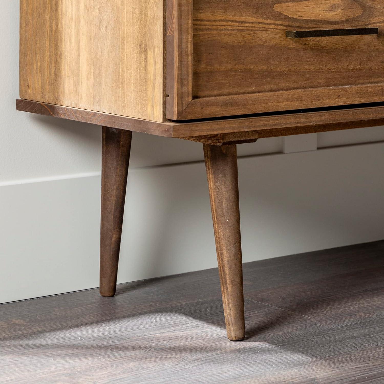 imageWalker Edison Deluca Boho Solid Wood 2 Door Sideboard with Prism Detail 58 Inch CaramelBrown