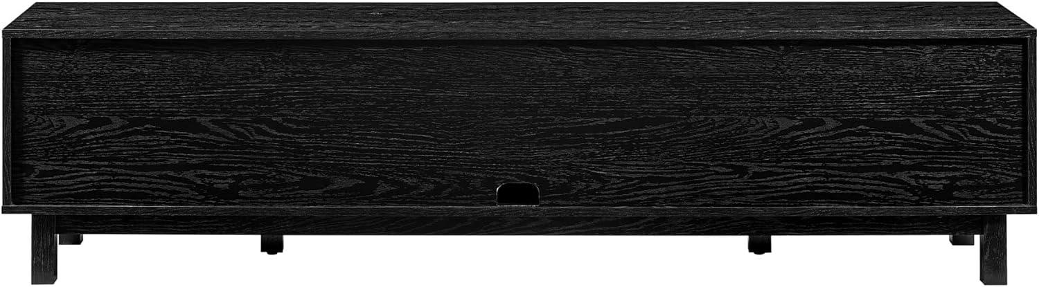 imageWalker Edison Destin Modern Minimal RattanDoor Stand for TVs up to 80 Inches 70 Inch Coastal OakBlack