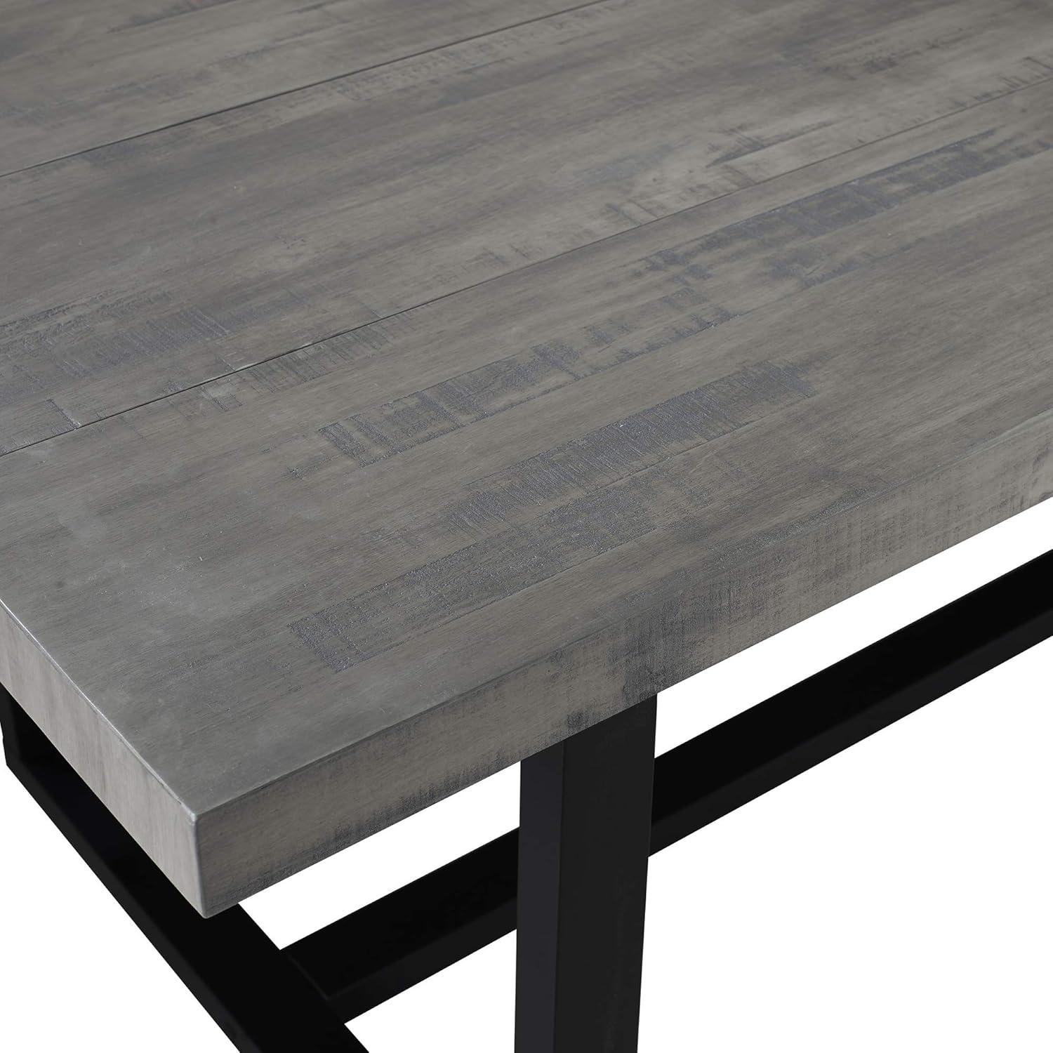 imageWalker Edison Durango Distressed Solid Wood Dining Table 52 Inch Rustic OakGrey