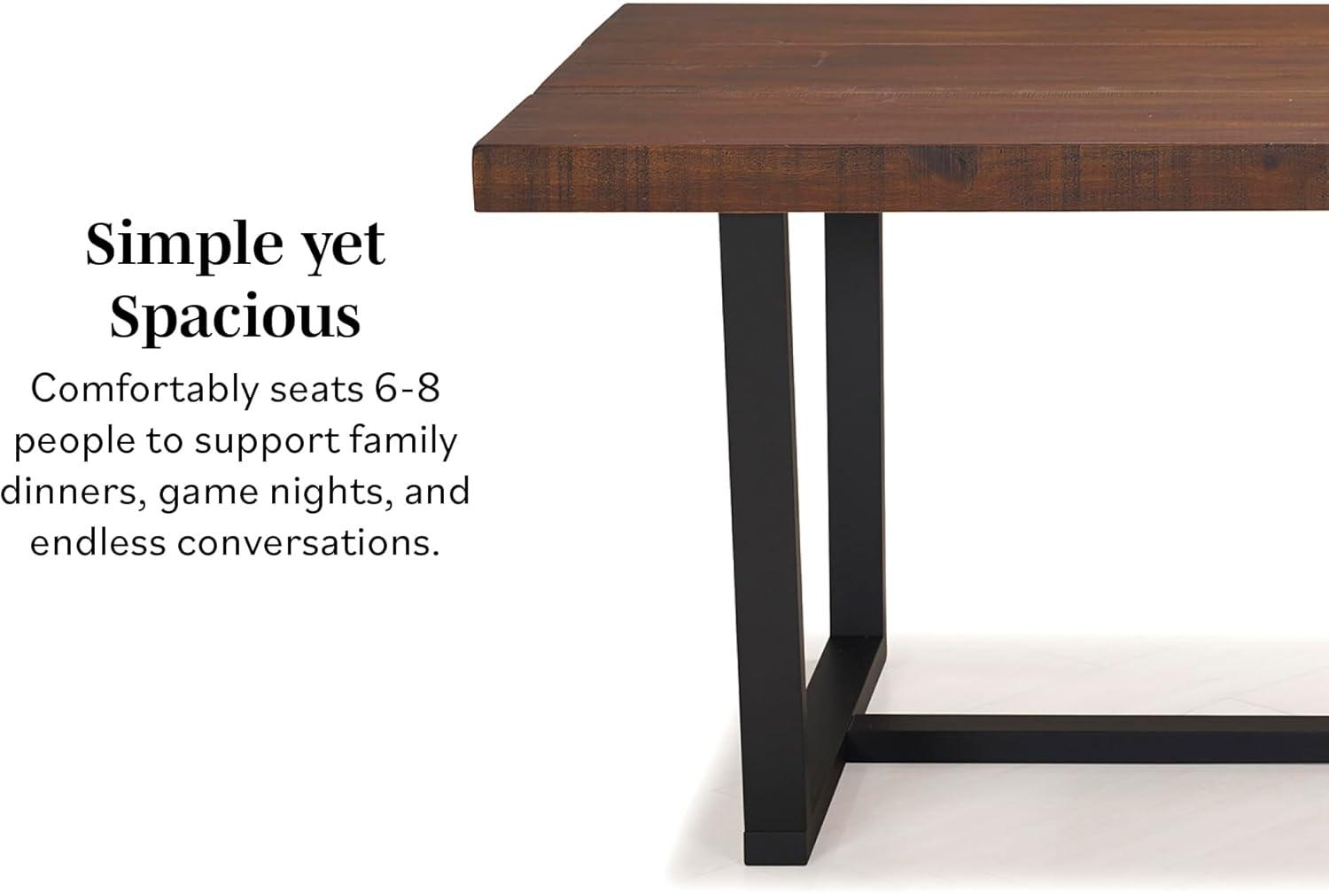 imageWalker Edison Durango Distressed Solid Wood Dining Table 52 Inch Rustic OakGrey