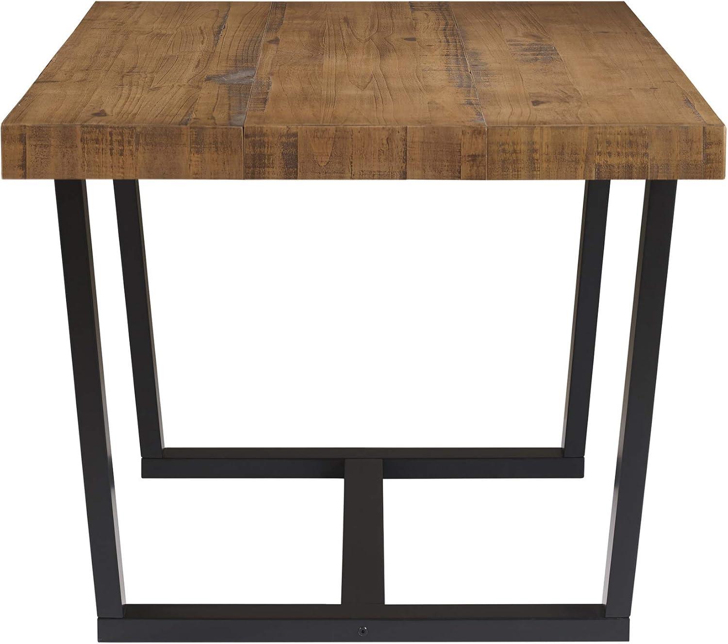 imageWalker Edison Durango Distressed Solid Wood Dining Table 52 Inch Rustic OakRustic Oak