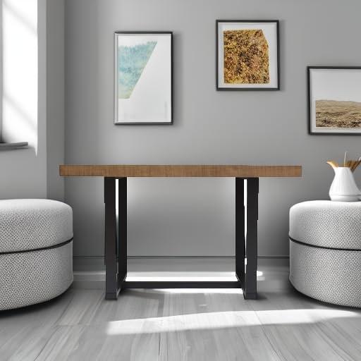 imageWalker Edison Durango Distressed Solid Wood Dining Table 52 Inch Rustic OakRustic Oak