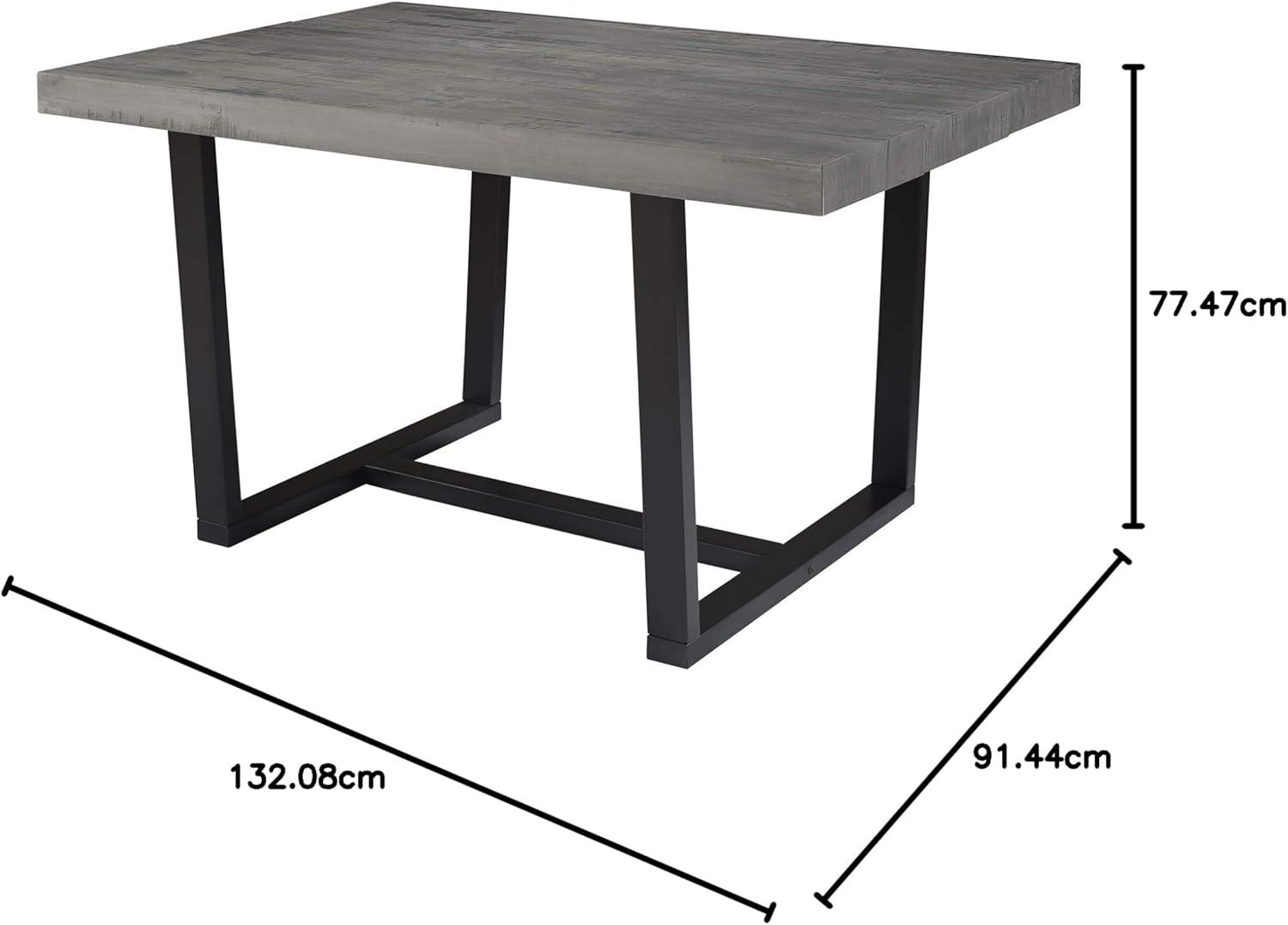 imageWalker Edison Durango Distressed Solid Wood Dining Table 72 Inch Rustic OakGrey