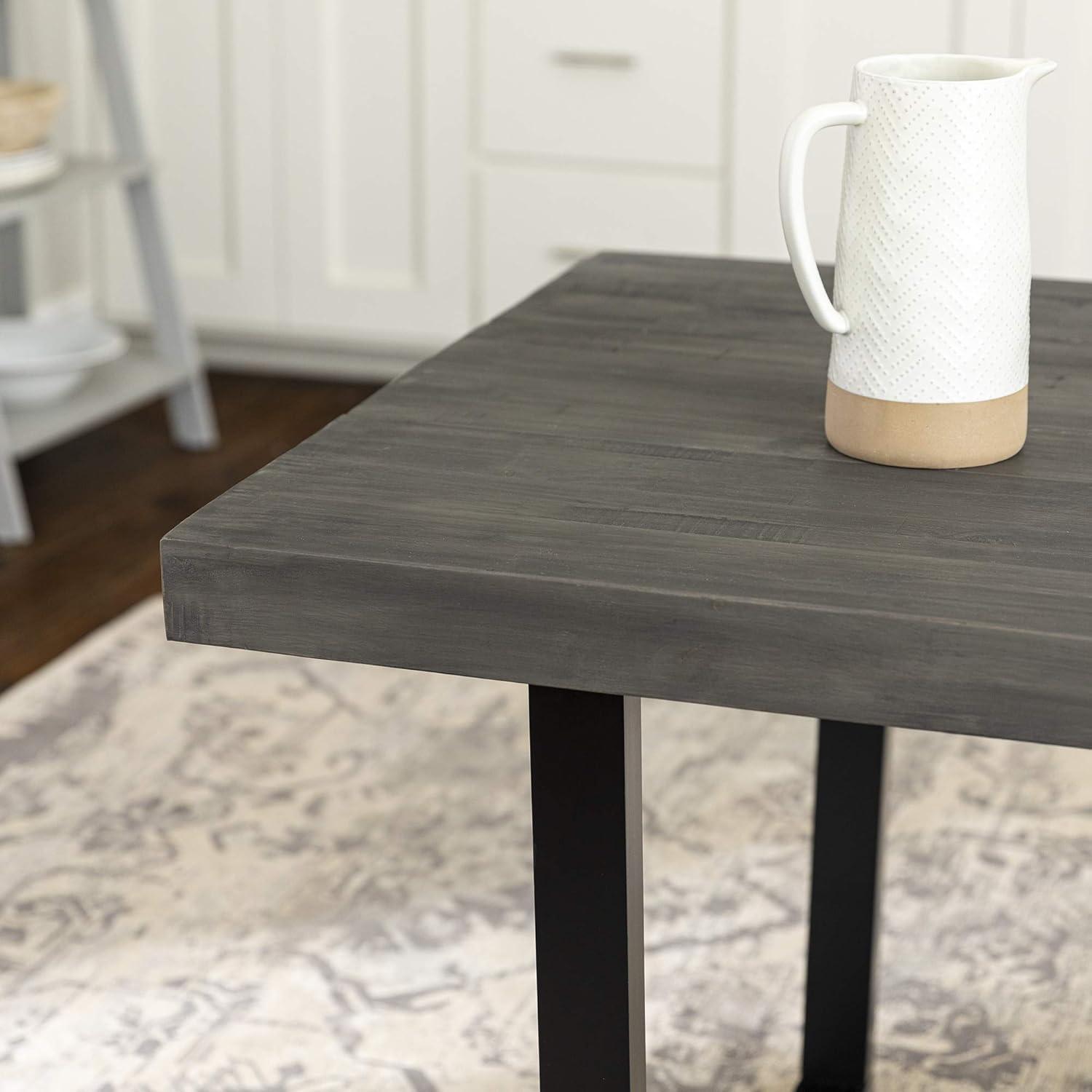 imageWalker Edison Durango Distressed Solid Wood Dining Table 72 Inch Rustic OakGrey