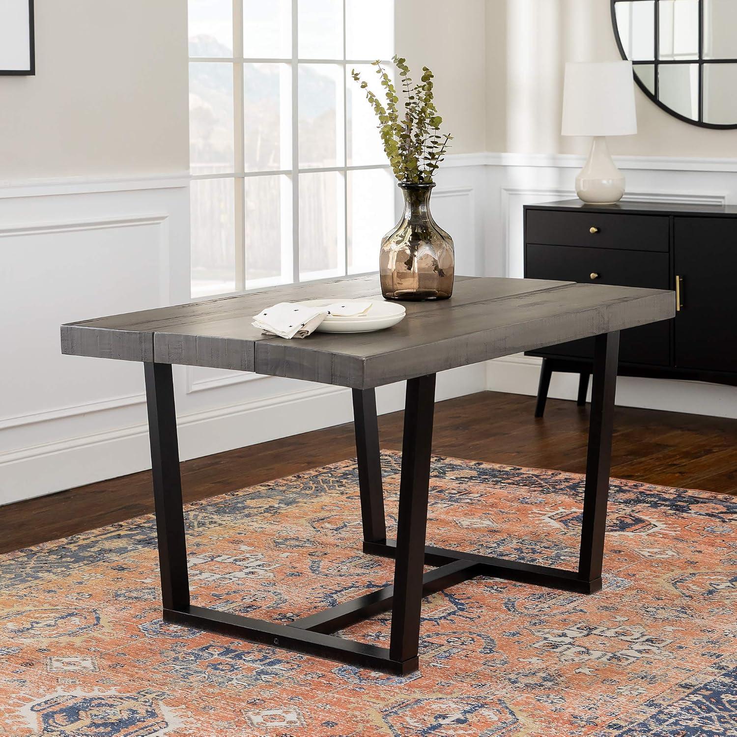 imageWalker Edison Durango Distressed Solid Wood Dining Table 72 Inch Rustic OakGrey