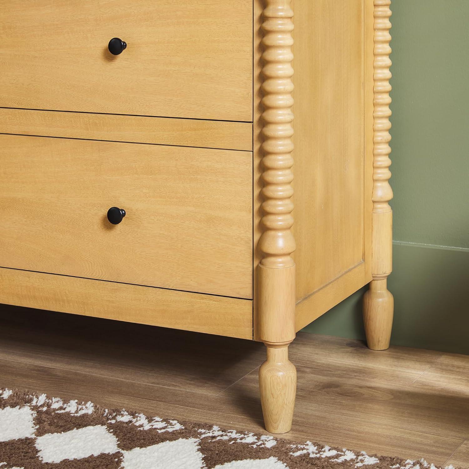 imageWalker Edison EZ Assembly Vivienne Wood 5Drawer Dresser Quick Assembly Furniture 5Drawer Chest of Drawers Spindle Dresser 20 Inch Natural