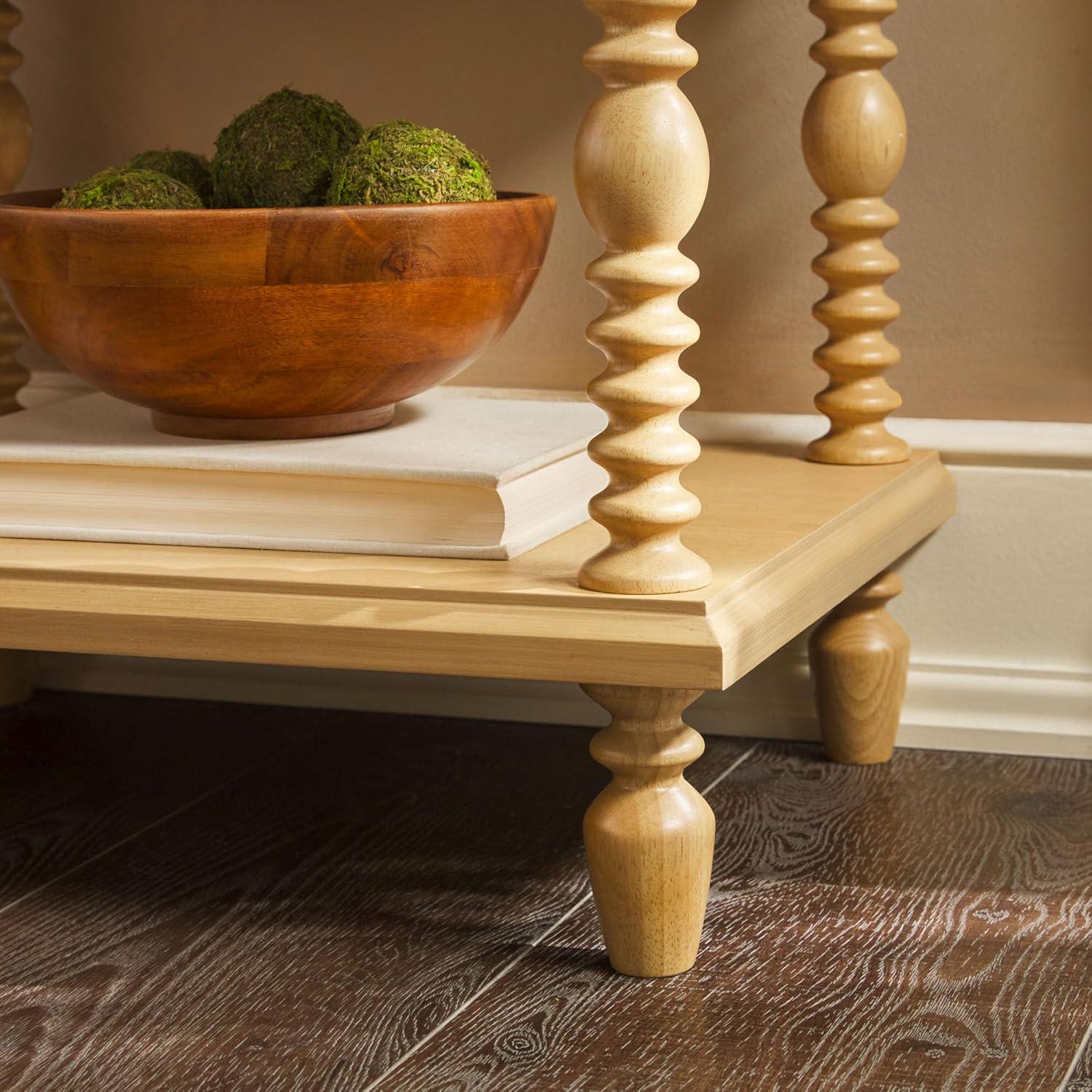 imageWalker Edison Easy Assembly Wood 1 Drawer Spindle Nightstand NaturalNatural