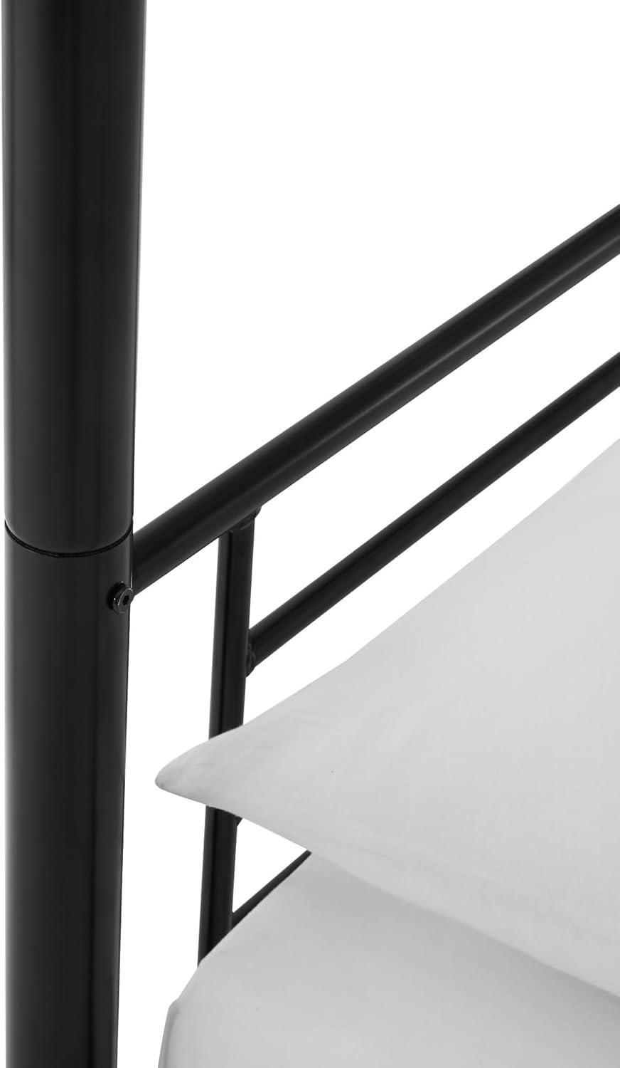 imageWalker Edison Elodie Urban Industrial Twin over Twin Metal Bunk Bed Twin over Twin BlackBlack