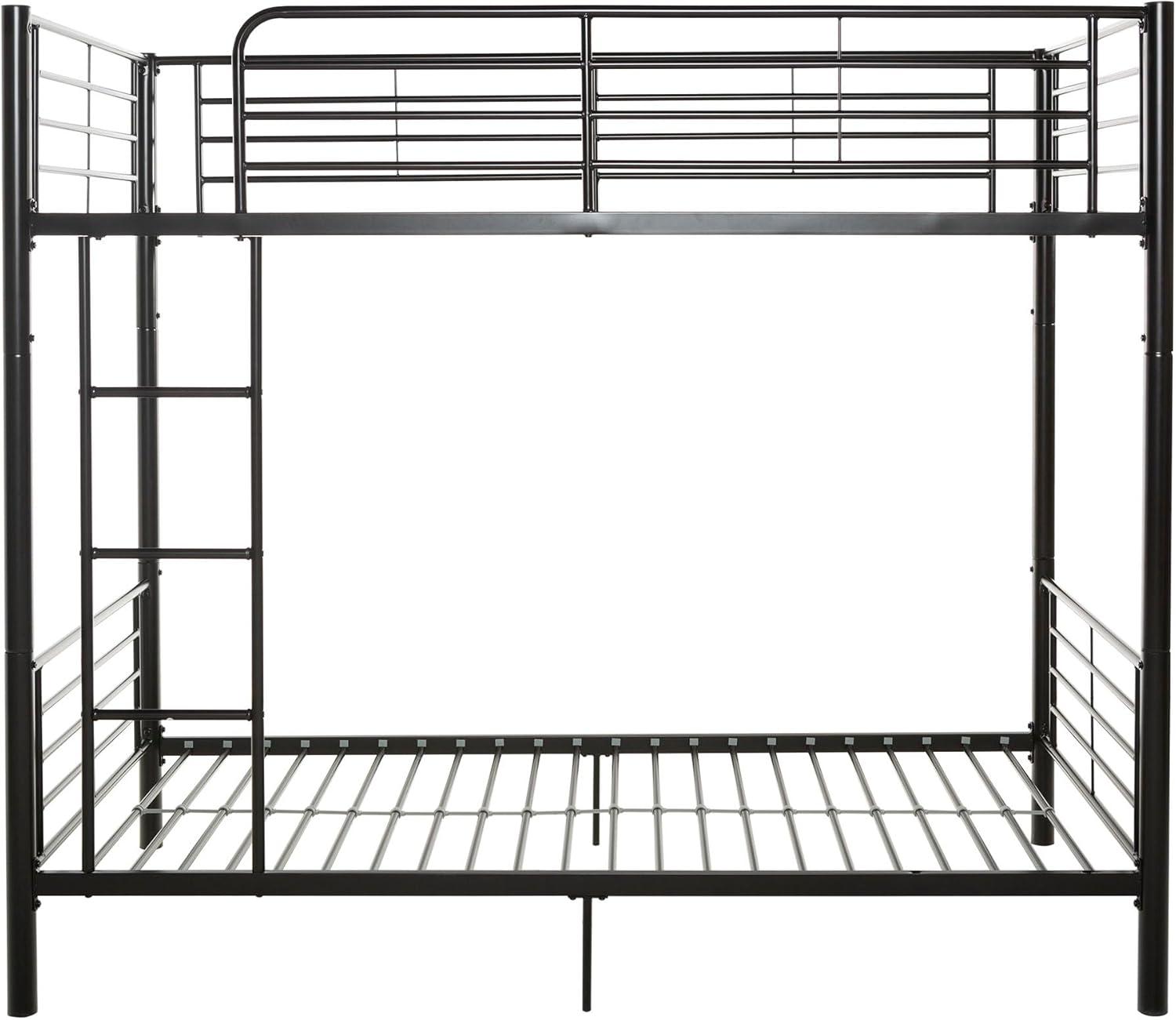 imageWalker Edison Elodie Urban Industrial Twin over Twin Metal Bunk Bed Twin over Twin BlackBlack